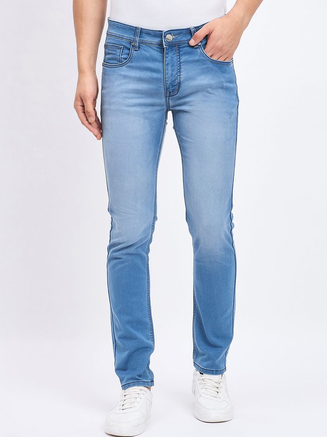 

Duke Men Mid-Rise Slim Fit Light Fade Stretchable Jeans, Blue