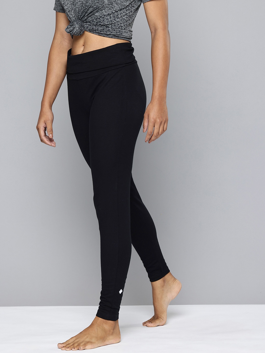 

KIMJALY By Decathlon Women Slim Fit High-Rise Gentle Yoga Tights, Black