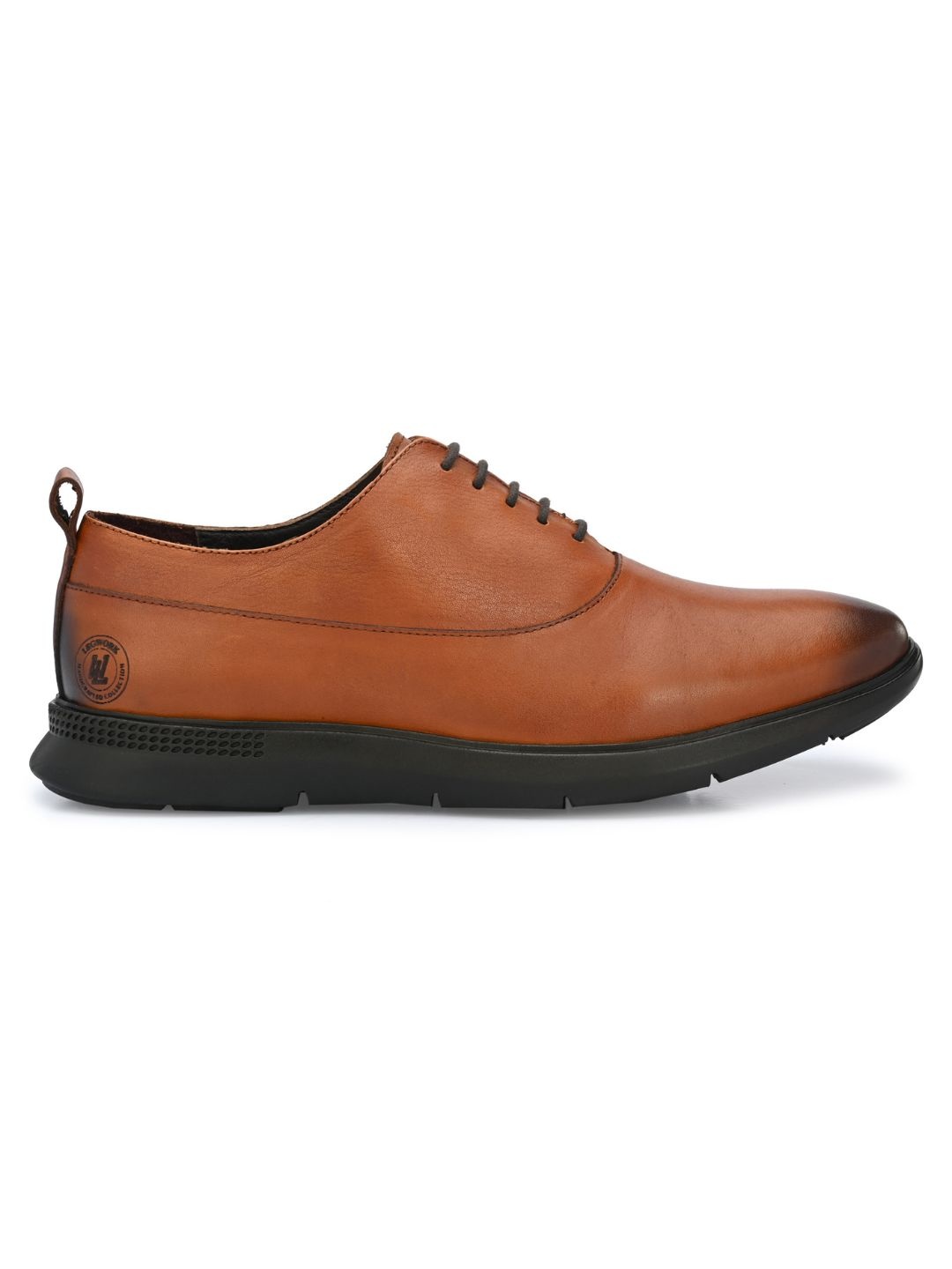 

LEGWORK Men Leather Formal Oxfords, Tan