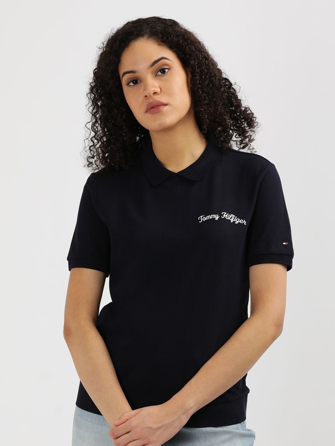 

Tommy Hilfiger Women V-Neck Pockets T-shirt, Blue