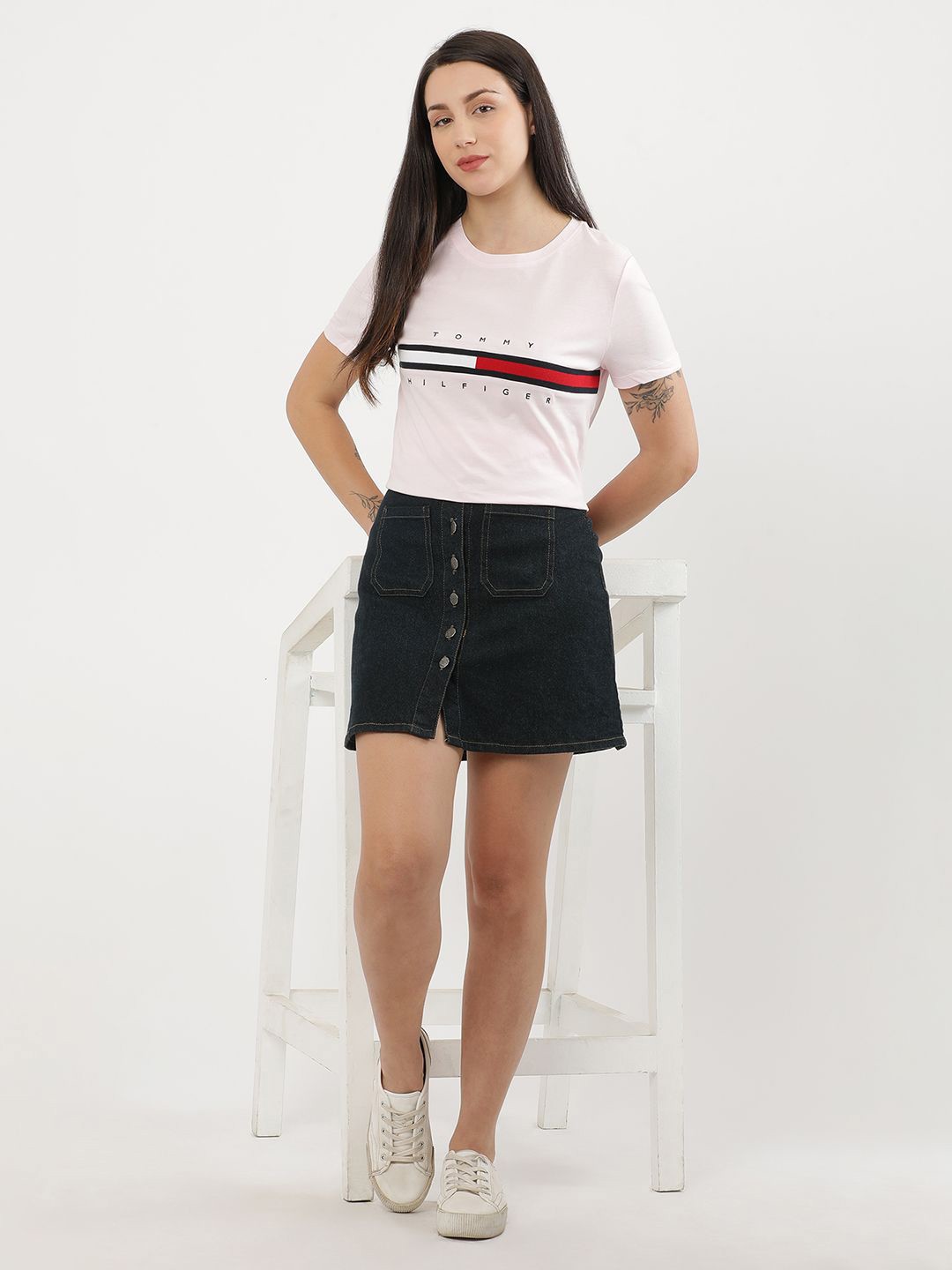 

Tommy Hilfiger Women Polo Collar Pockets T-shirt, Pink