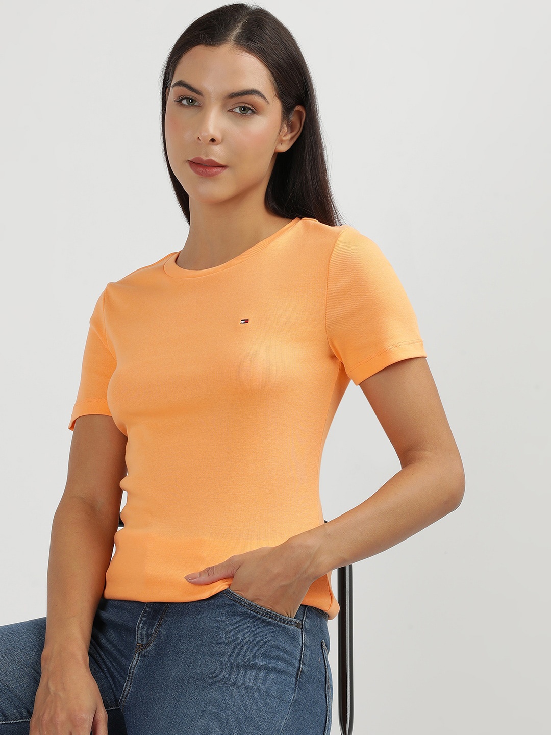 

Tommy Hilfiger Women Pockets T-shirt, Orange