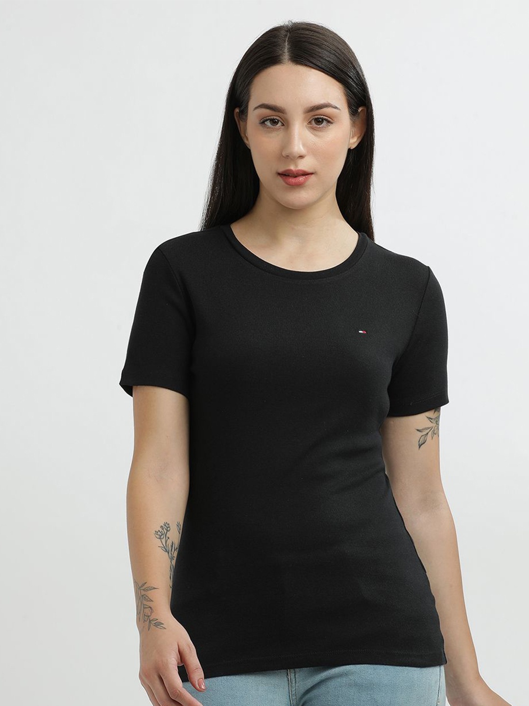 

Tommy Hilfiger Women Pockets T-shirt, Black