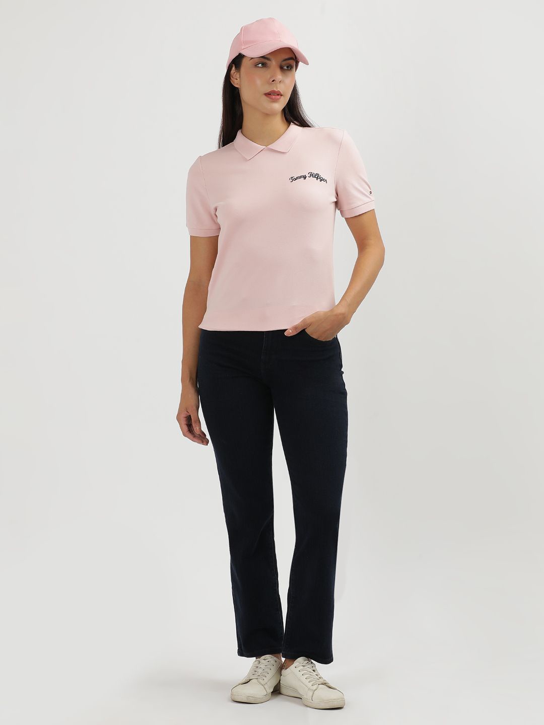 

Tommy Hilfiger Women High Neck Pockets T-shirt, Pink