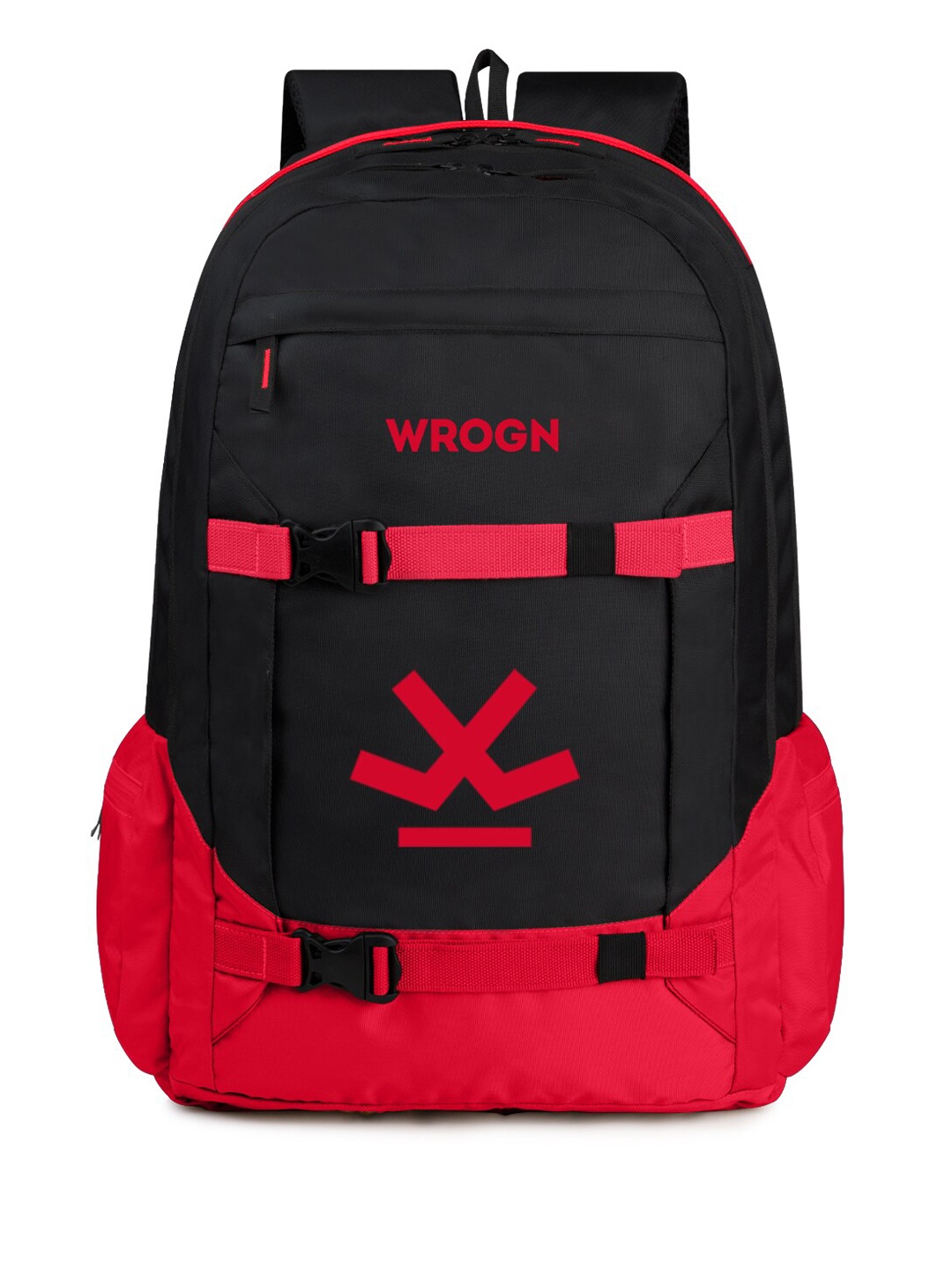 

WROGN Unisex Brand Logo Embroidered Backpack, Black