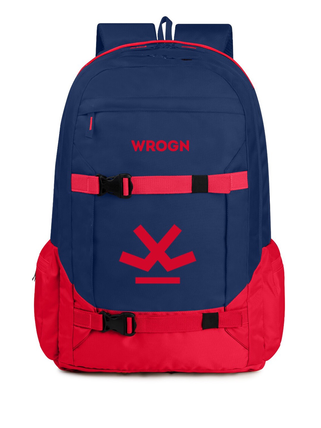 

WROGN Unisex Brand Logo Embroidered Backpack, Navy blue