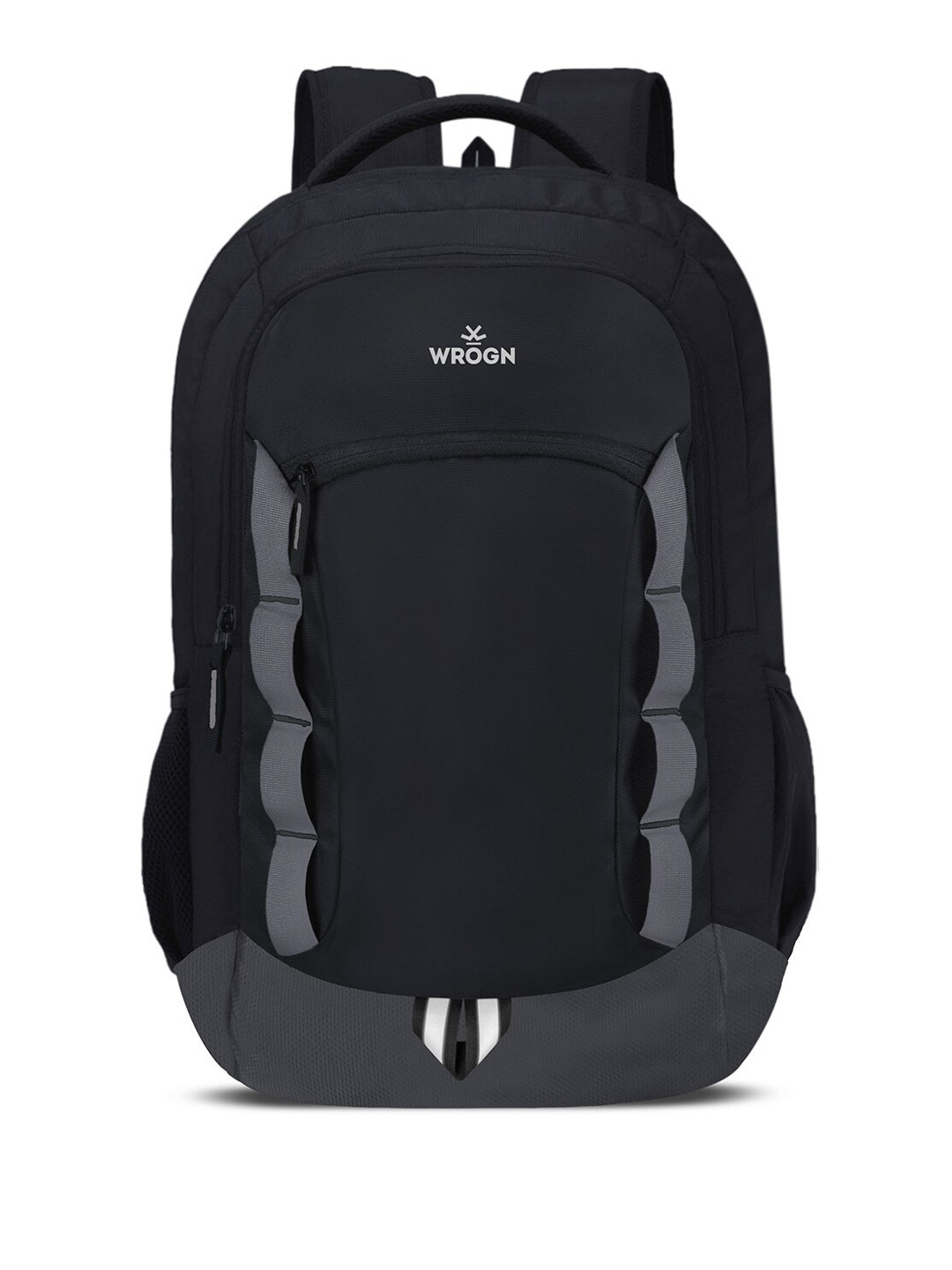 

WROGN Unisex Brand Logo Embroidered Backpack, Black