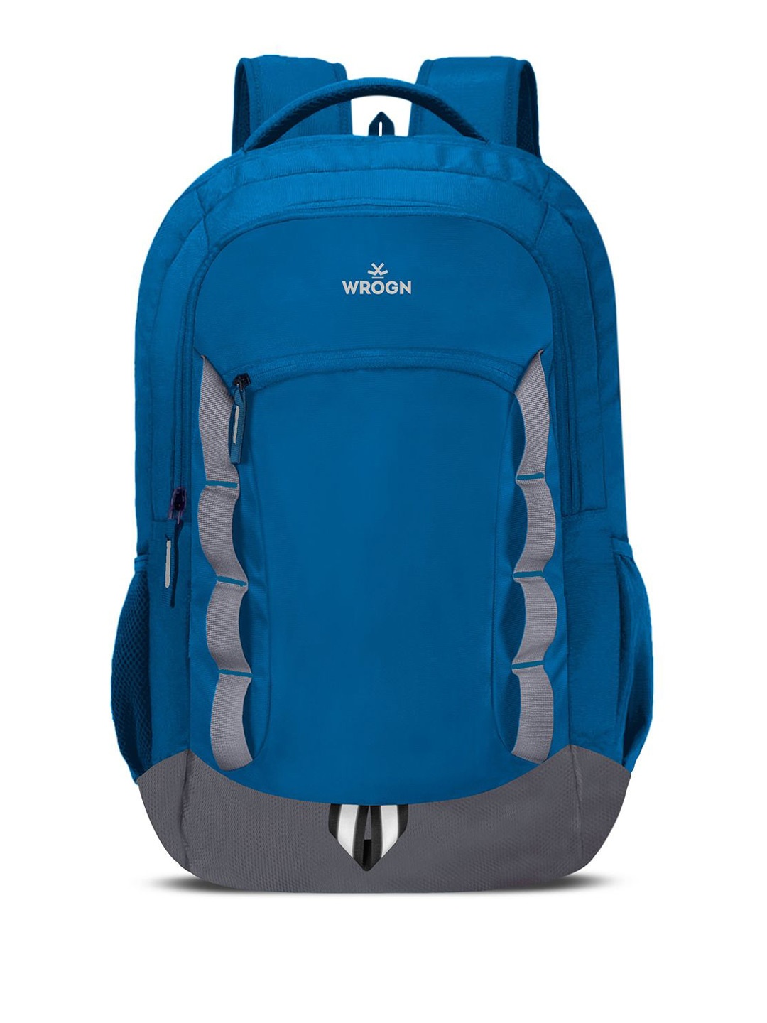 

WROGN Unisex Embroidered Backpack, Blue
