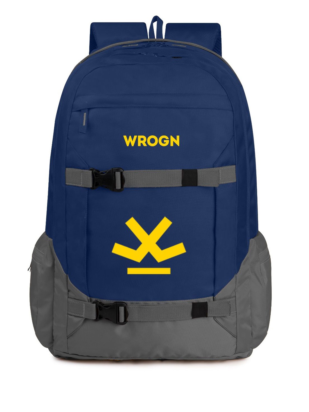 

WROGN Unisex Brand Logo Embroidered Backpack, Navy blue