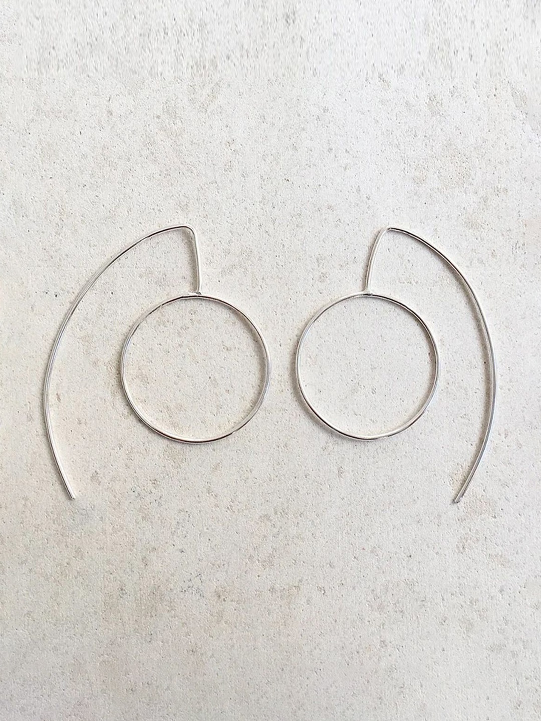 

Goldnera Women Geometric Hoop Earrings, Silver