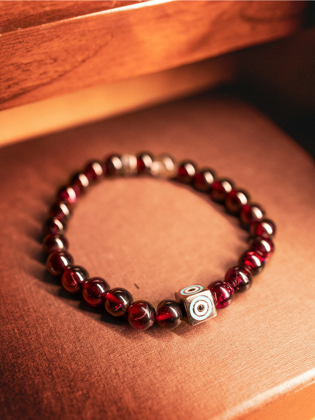 

Stone Story By Shruti Unisex Garnet Handcrafted Bracelet, Red