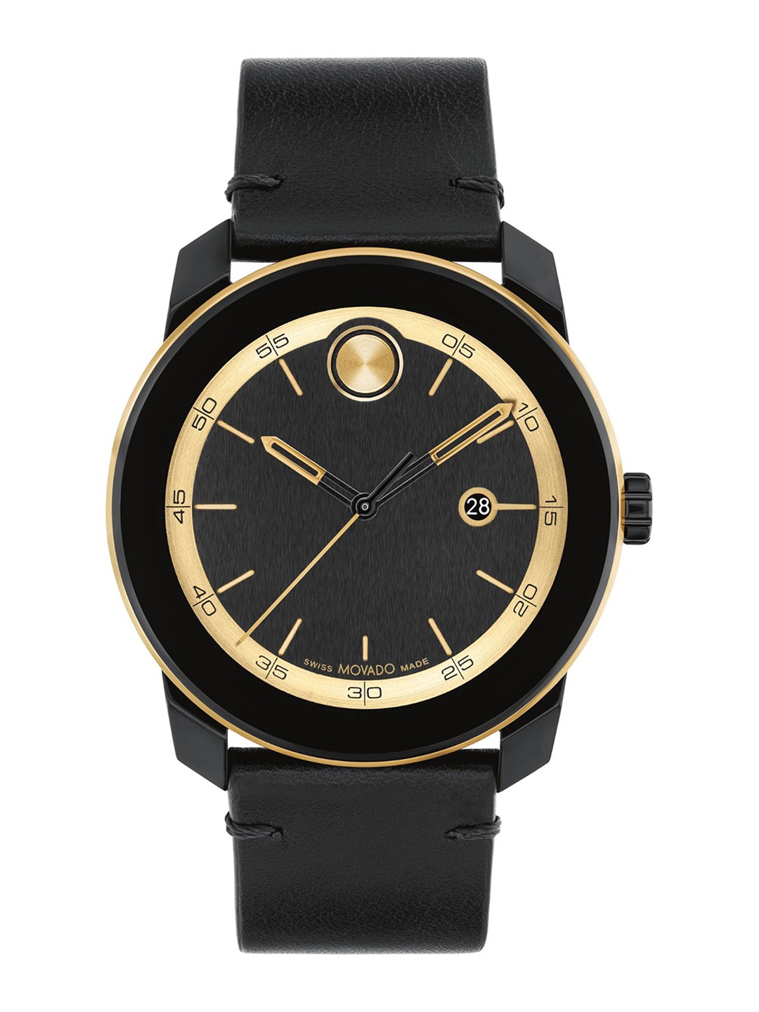 

MOVADO Men Brass Dial & Stainless Steel Straps Analogue Multi Function Watch 3601130, Black