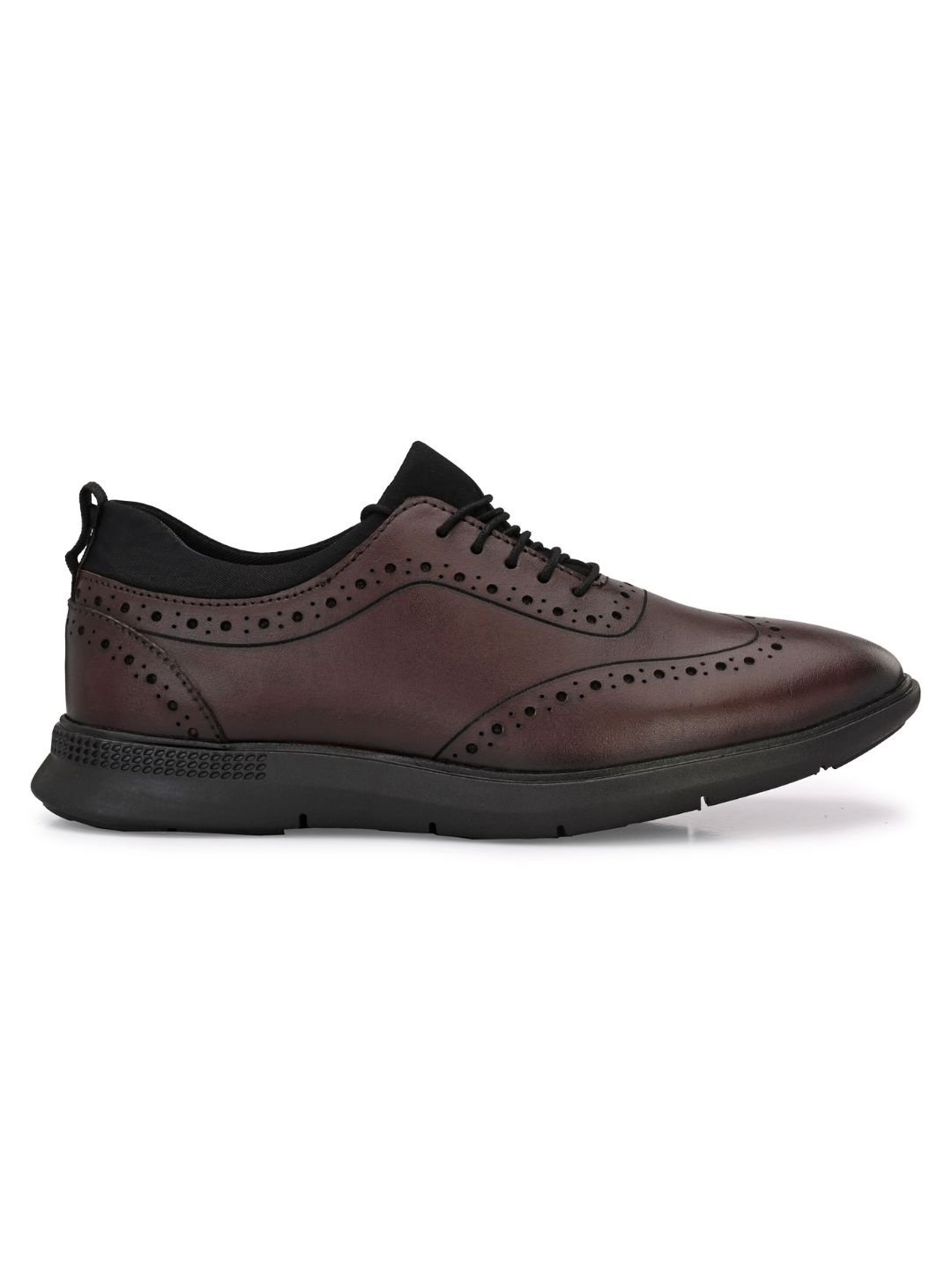 

LEGWORK Men Leather Formal Oxfords, Brown