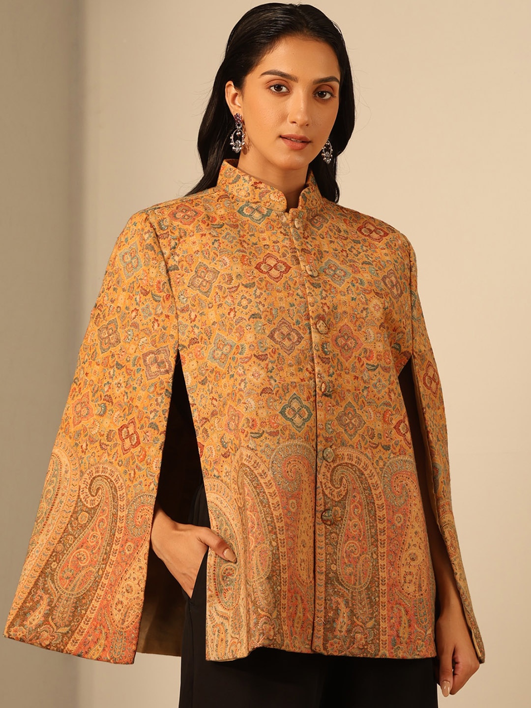 

DUSALA INDIA Women Woollen Tailored Jacket, Yellow