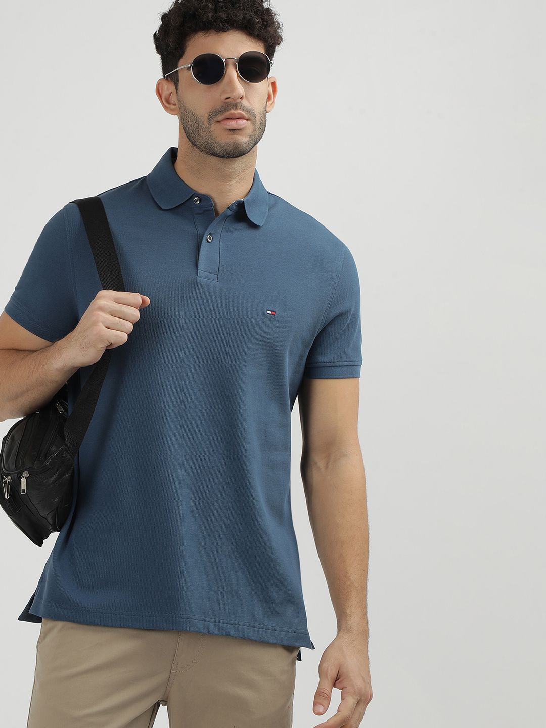 

Tommy Hilfiger Men Polo Collar T-shirt, Blue