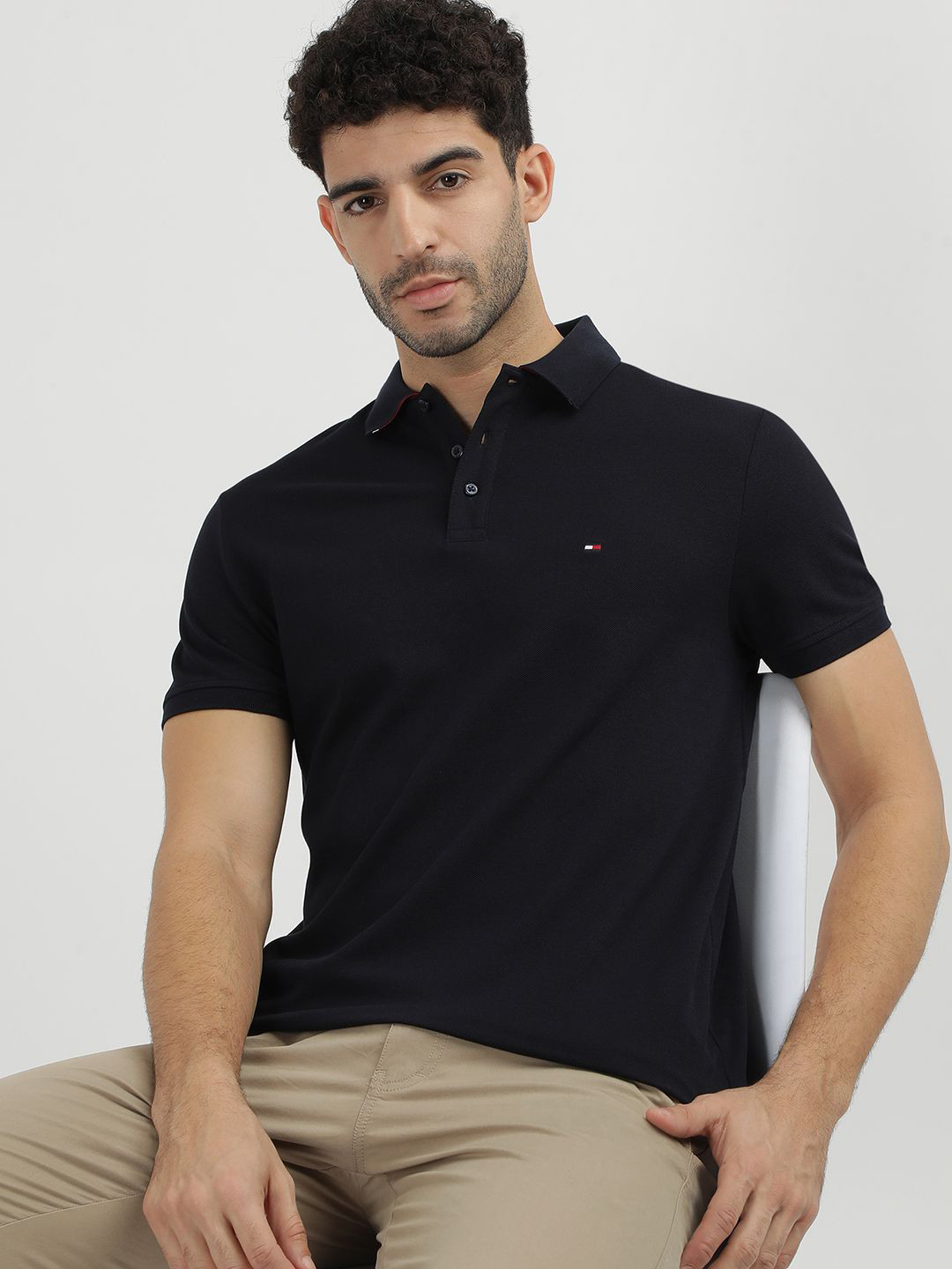

Tommy Hilfiger Men Polo Collar T-shirt, Blue
