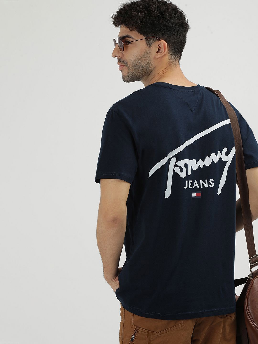 

Tommy Hilfiger Round Neck Short Sleeves Regular Fit Cotton T-shirt, Blue