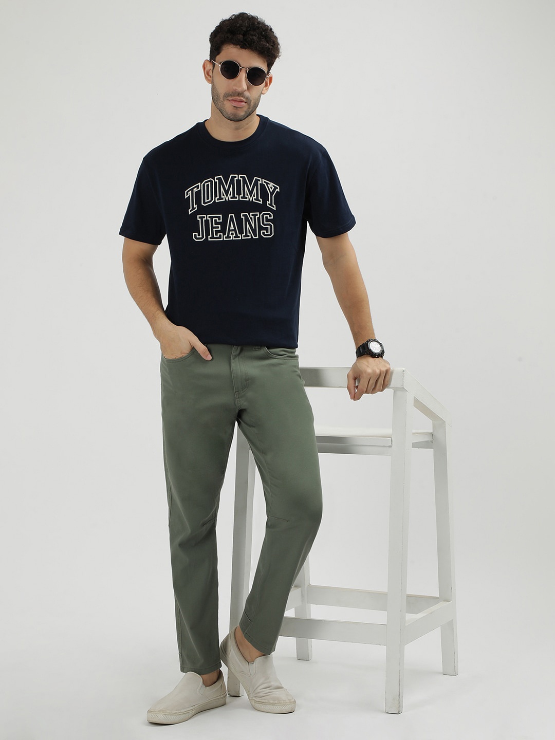 

Tommy Hilfiger Men Solid Typography Printed T-shirt, Blue