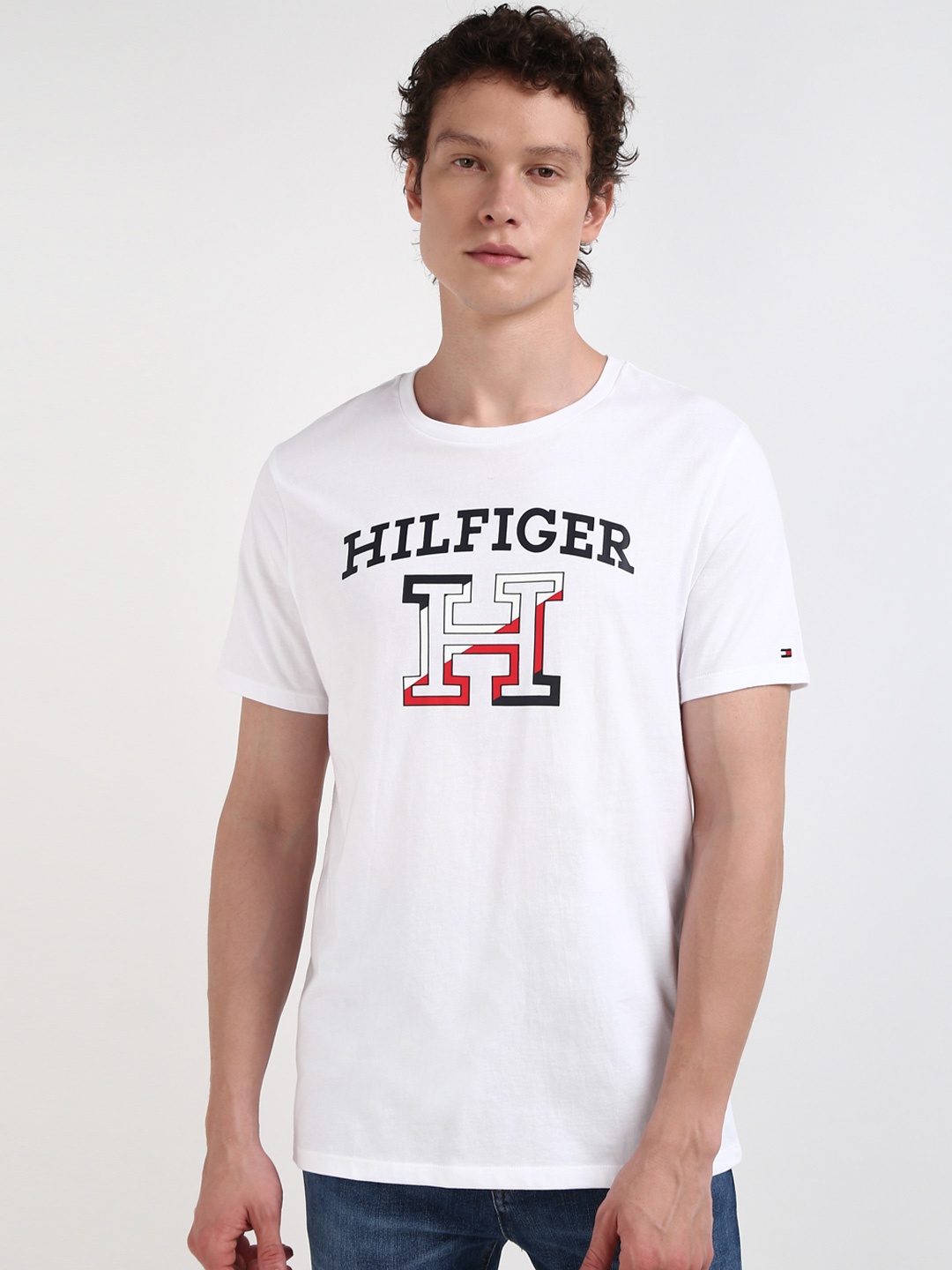 

Tommy Hilfiger Men Henley Neck Pockets T-shirt, White