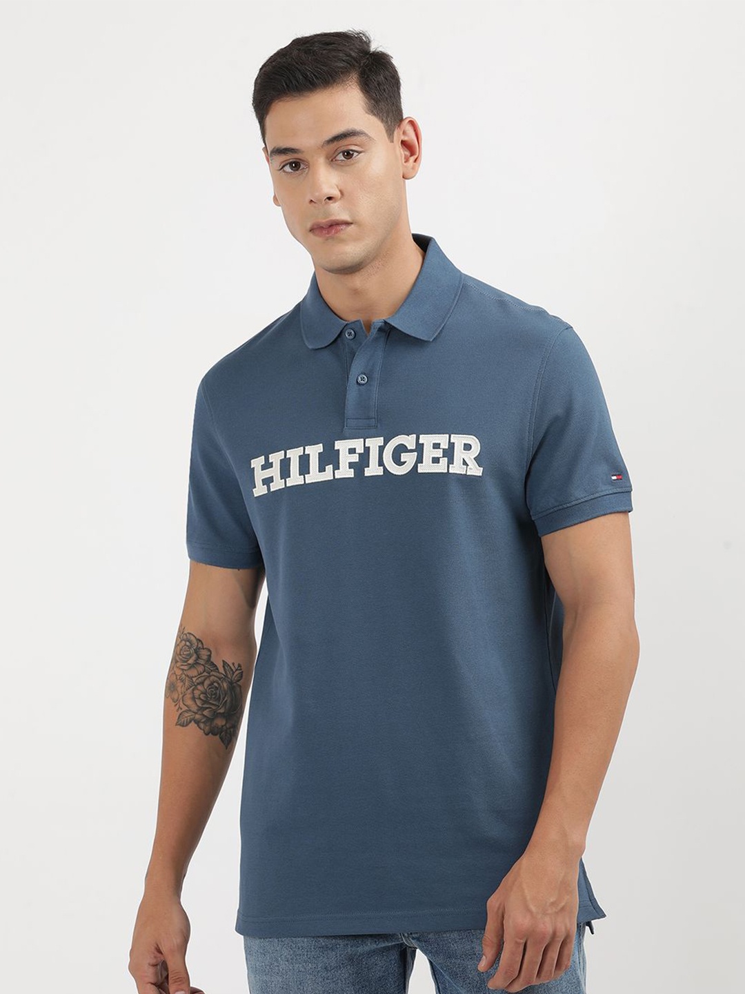 

Tommy Hilfiger Men Polo Collar Pockets T-shirt, Blue