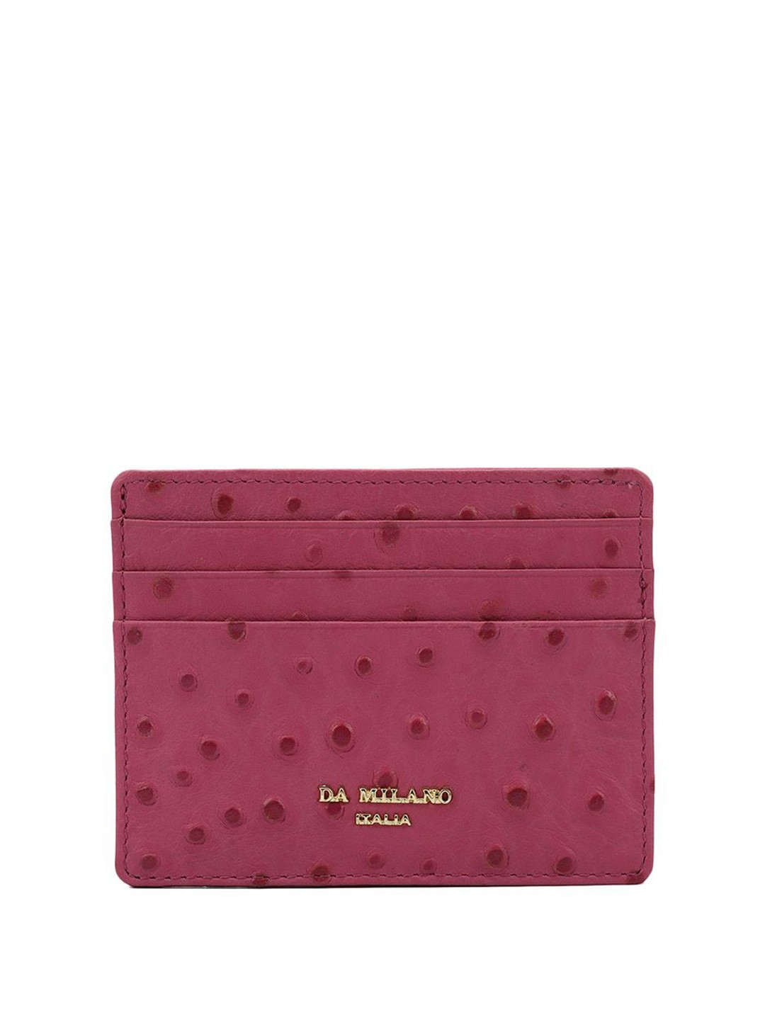 

Da Milano Unisex Leather Card Holder, Magenta