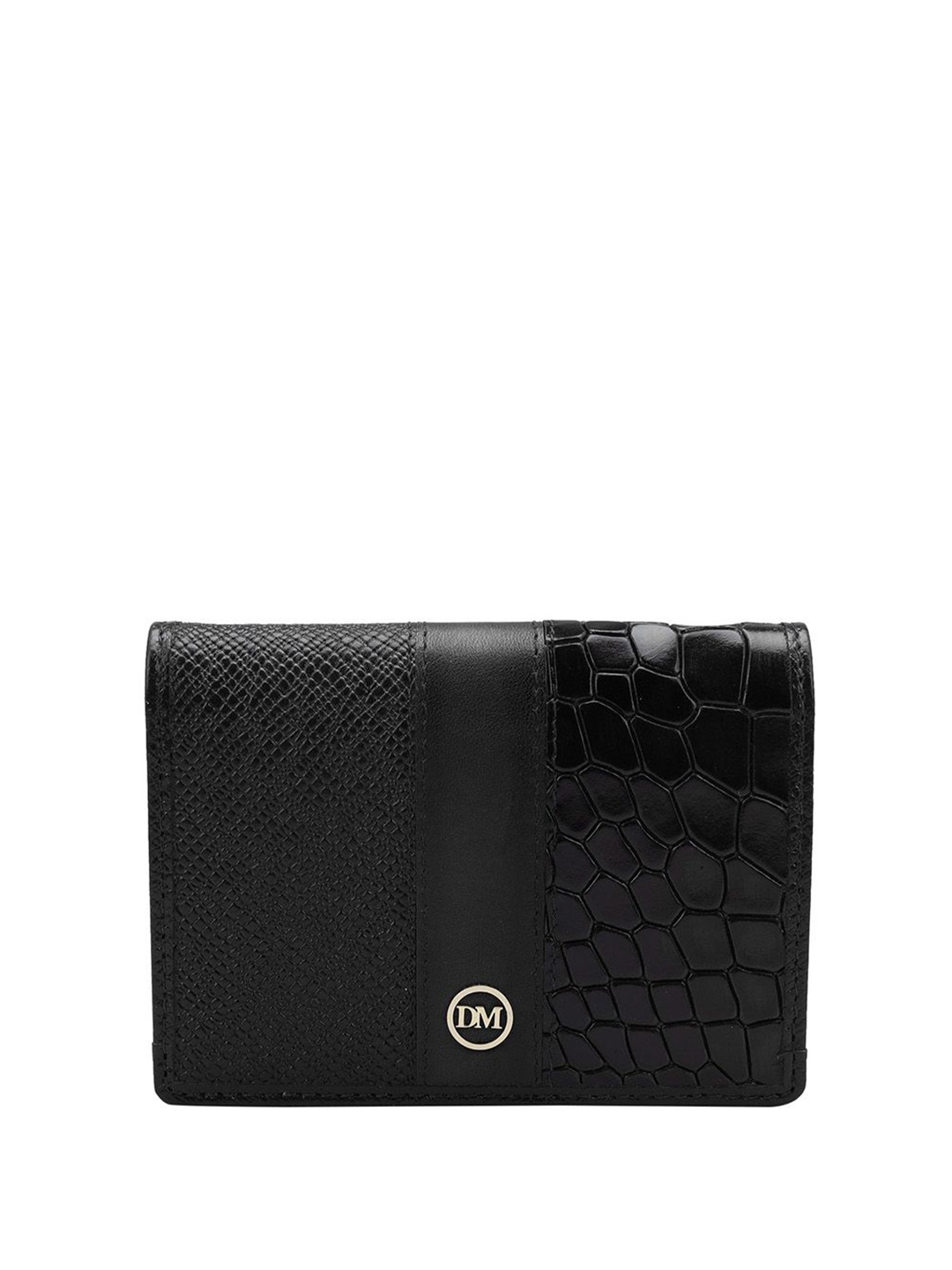 

Da Milano Unisex Leather Two Fold Wallet, Black