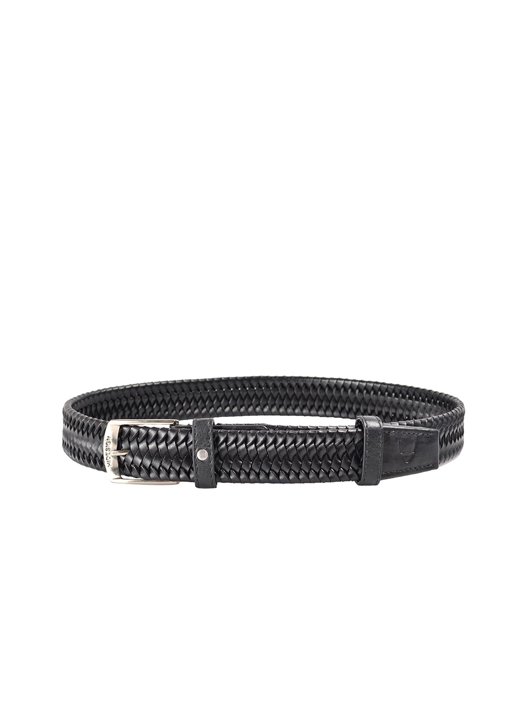 

Hidesign Men Textured Leather Belt, Black