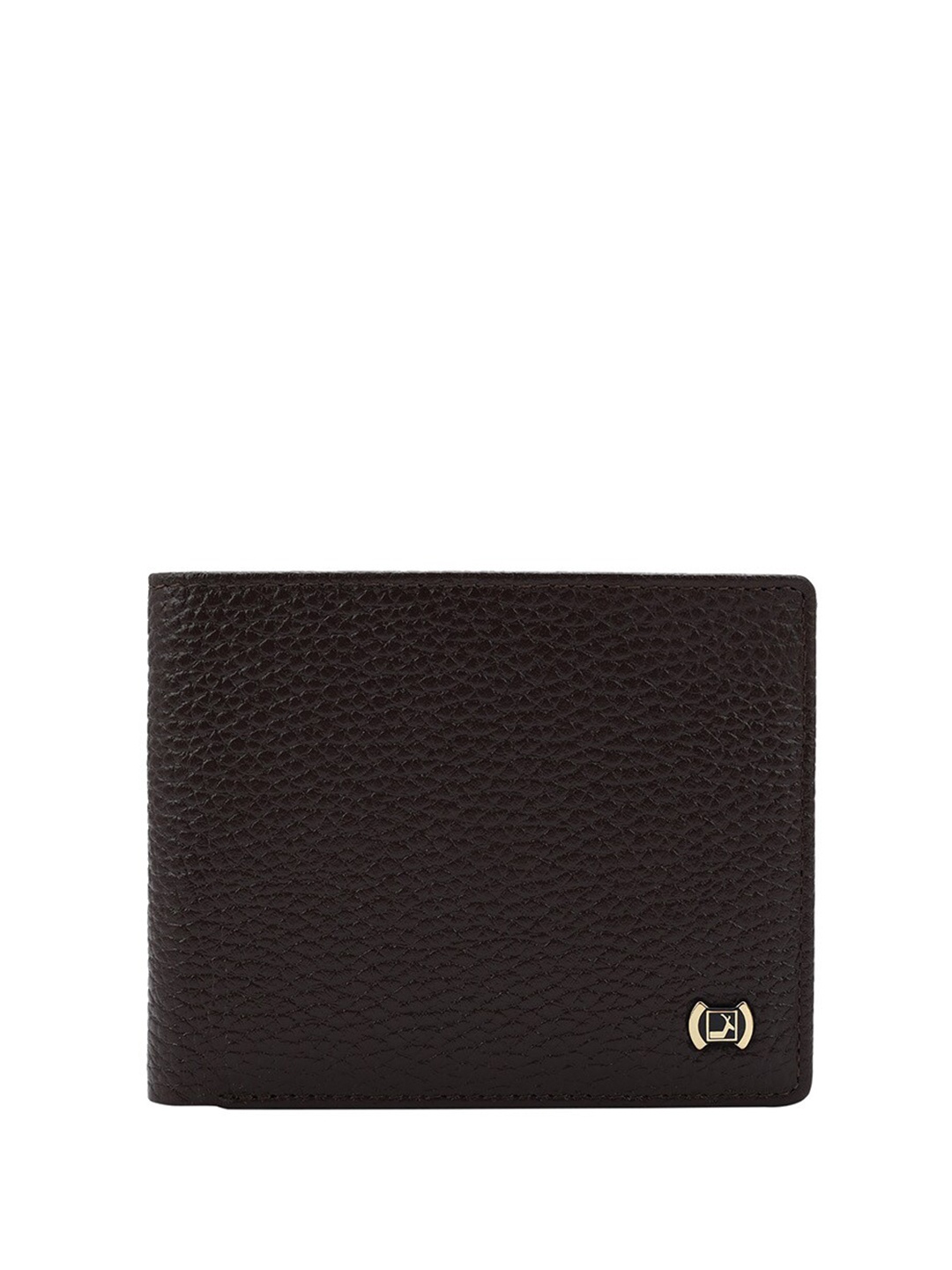 

Da Milano Men Textured Leather Two Fold Wallet, Brown
