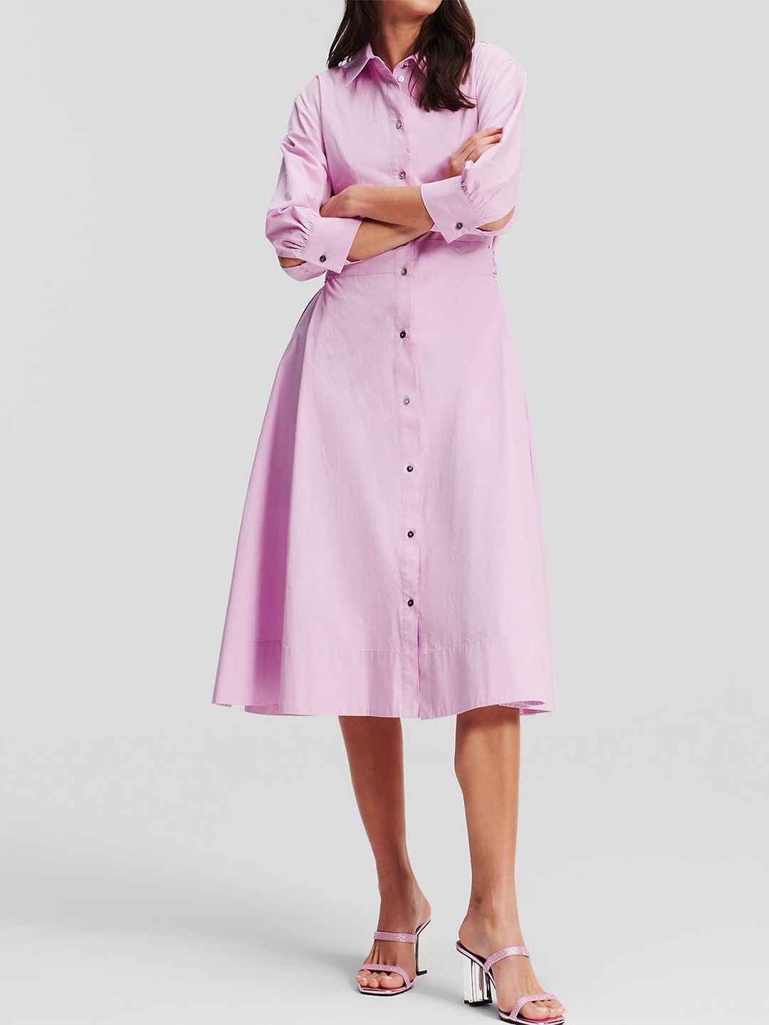 

Karl Lagerfeld Shirt Maxi Dress, Na