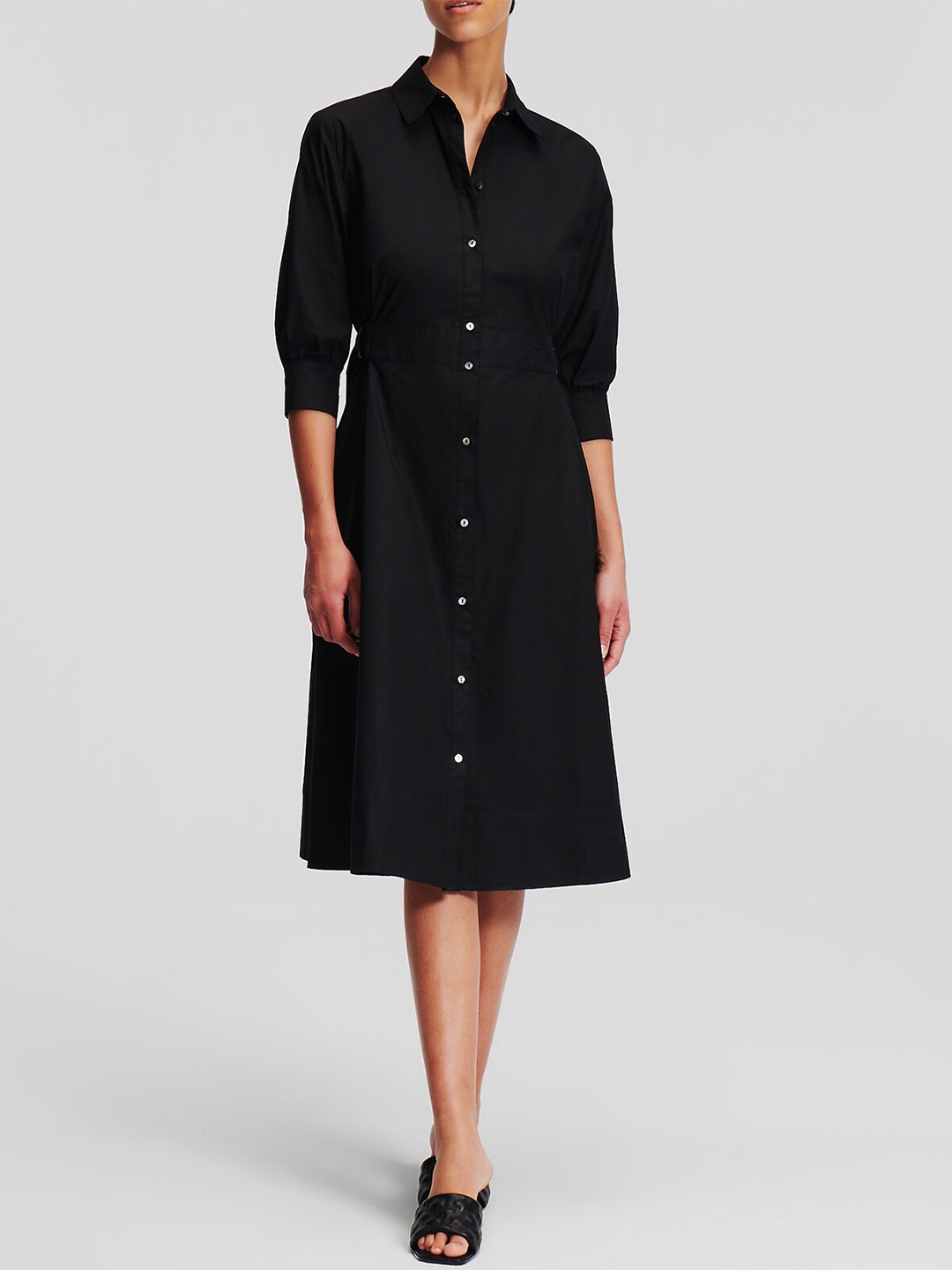 

Karl Lagerfeld Shirt Maxi Dress, Black