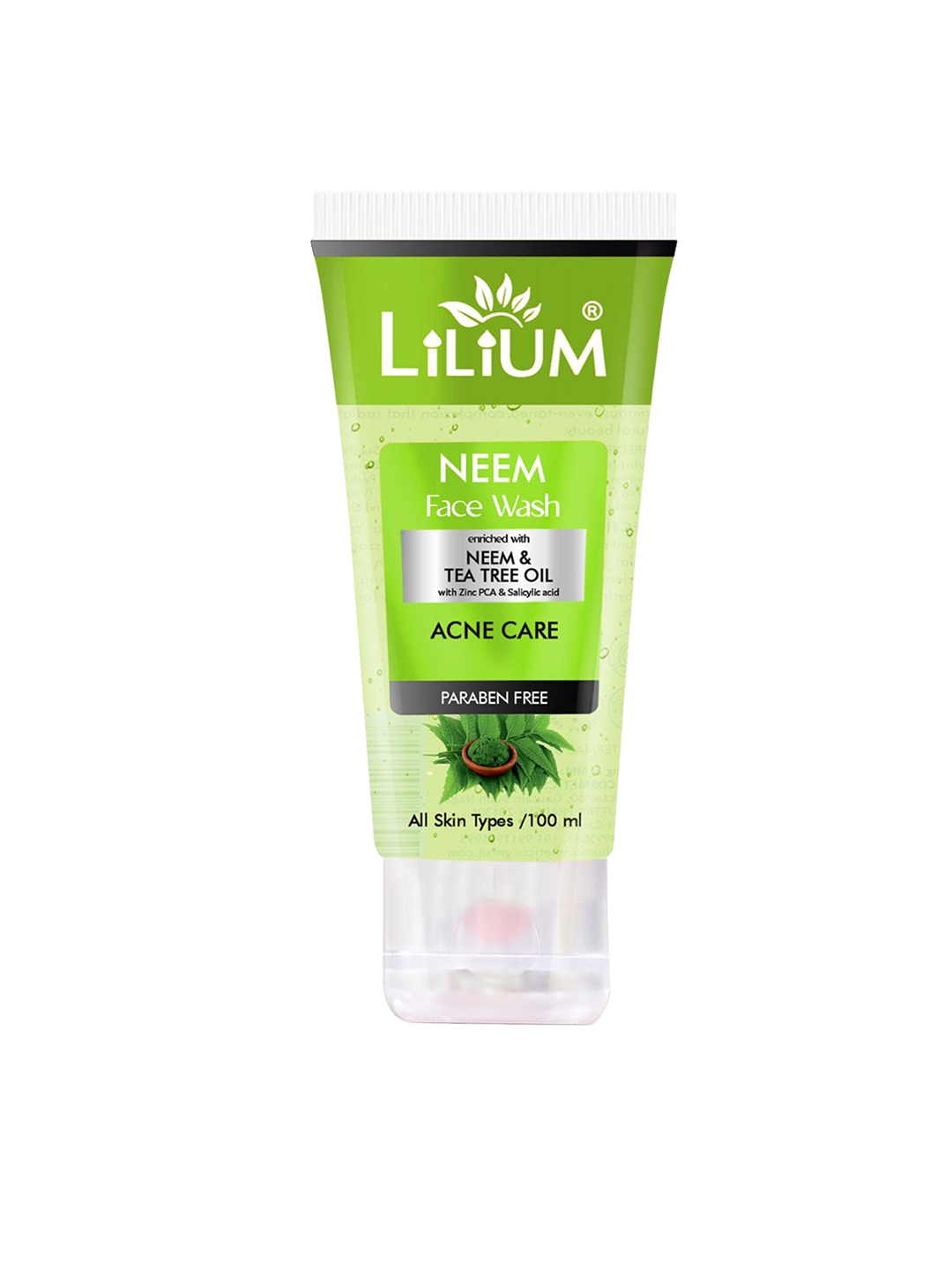 

Lilium Neem Face Wash With Tea Tree Oil & Salicylic Acid - 100 ml, Green