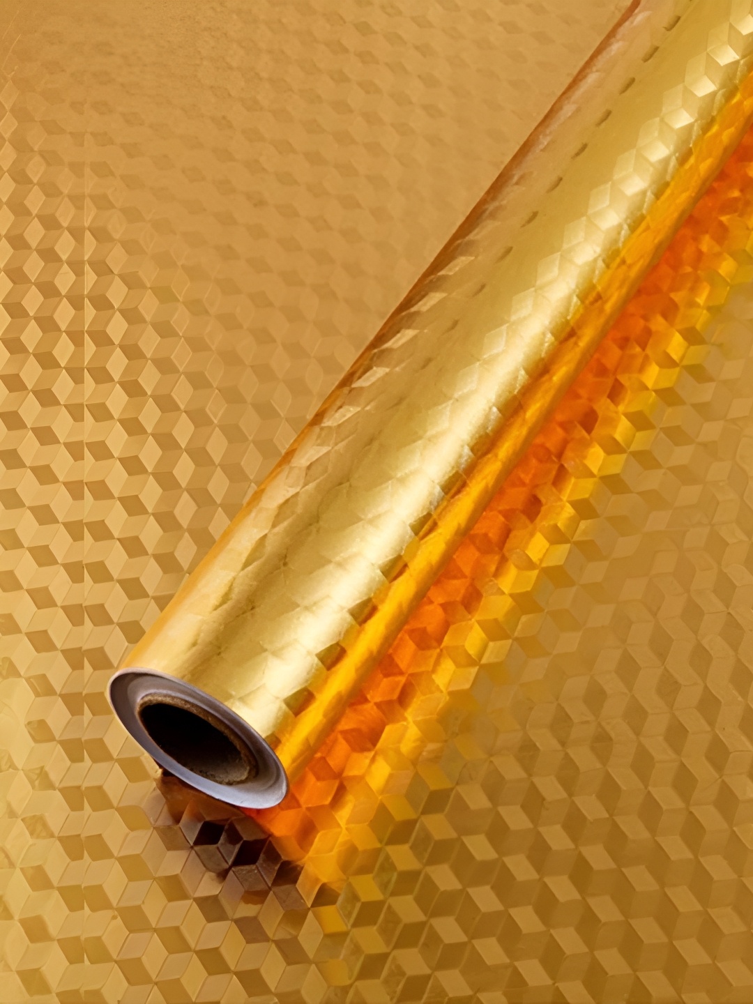 

Aura Yellow Printed Aluminium Foil Kitchen Sticker, Gold