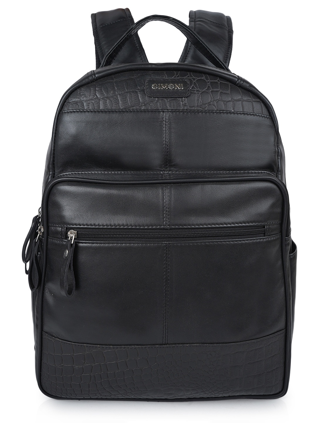 

CIMONI Unisex Leather Crossbody Backpack, Black