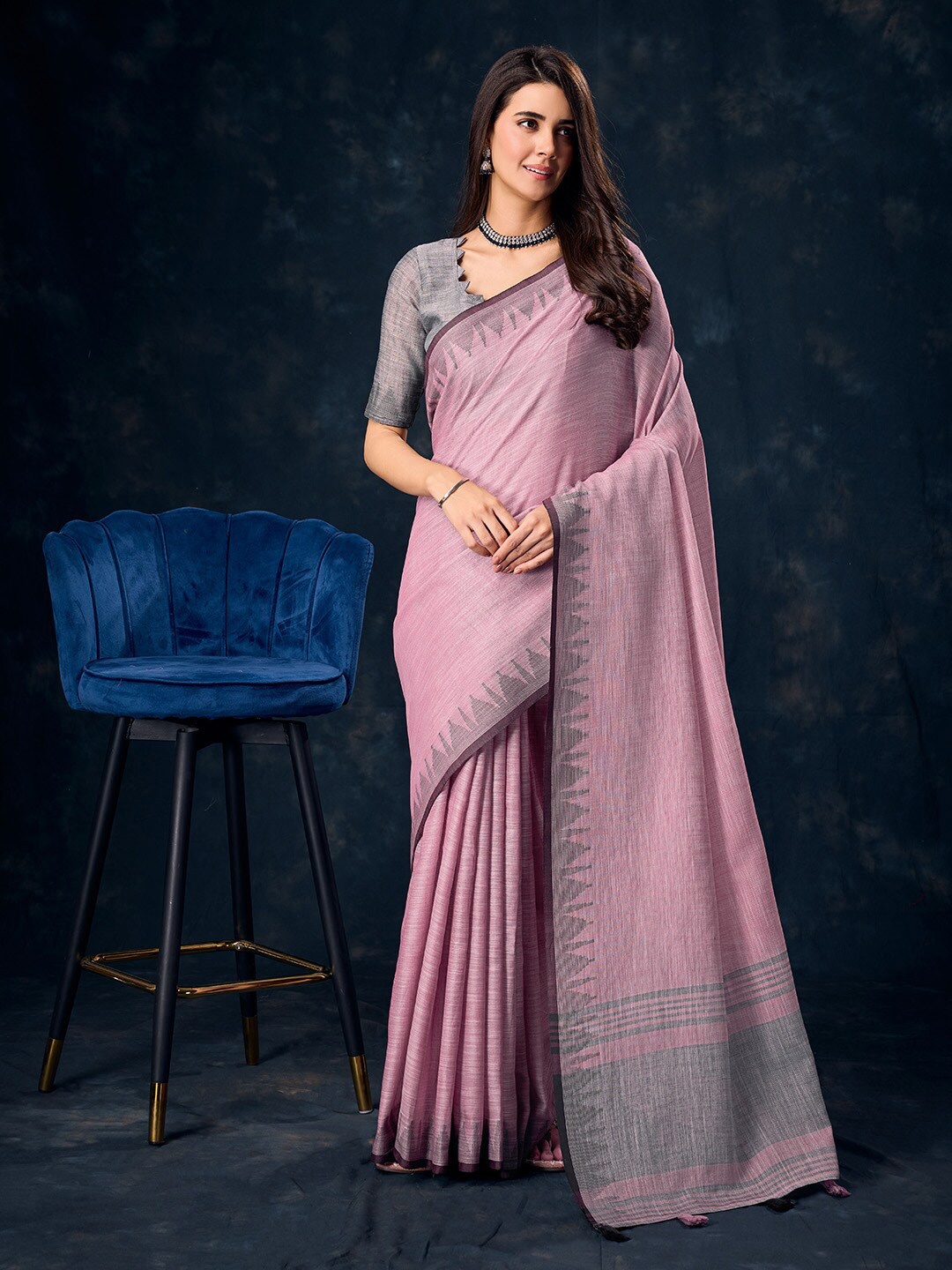 

Ishin Woven Design Saree, Purple