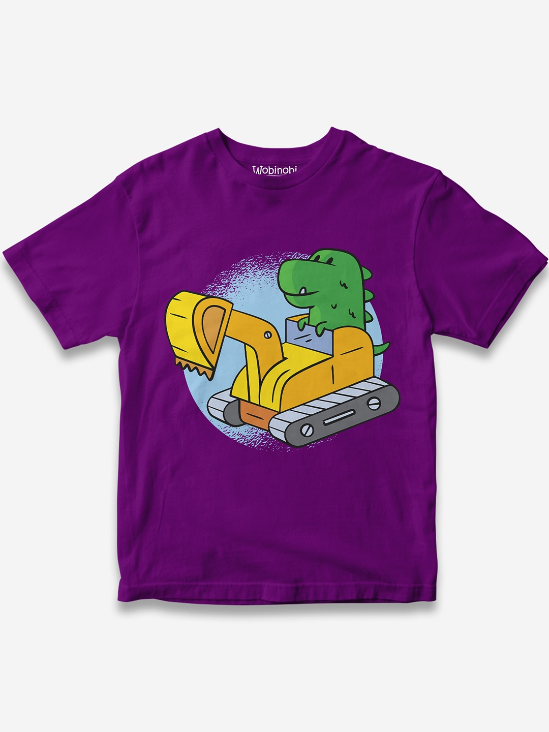 

Wobinobi Boys Construction Print Bio Finish Pure Cotton T-shirt, Purple
