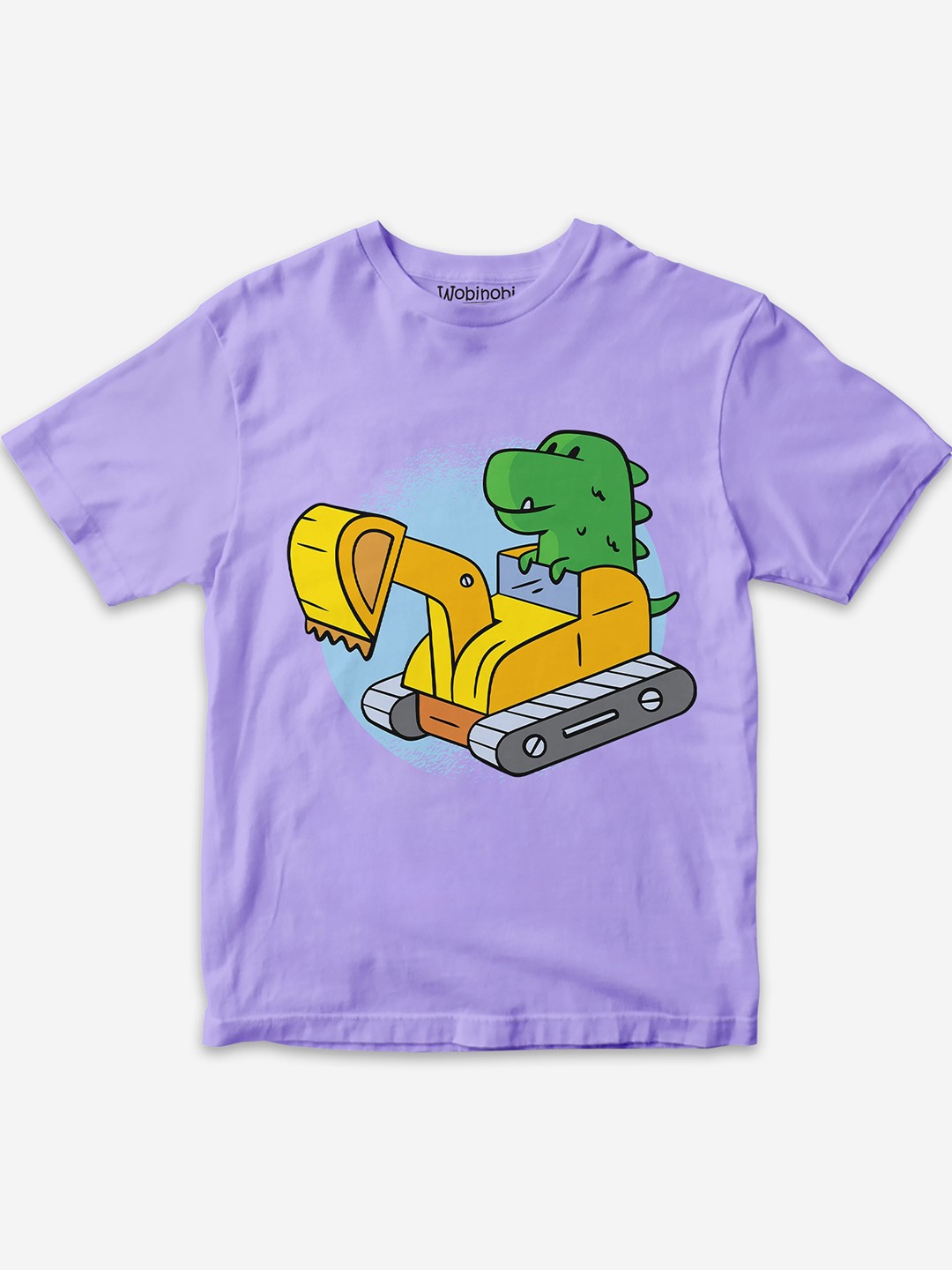 

Wobinobi Boys Construction Print Bio Finish Pure Cotton T-shirt, Lavender