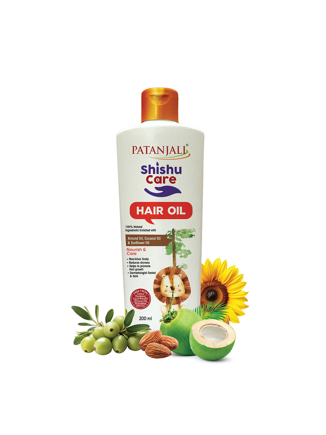 

Patanjali Shishu Care Baby Hair Oil with Almond Oil & Coconut Oil - 200 ml, White