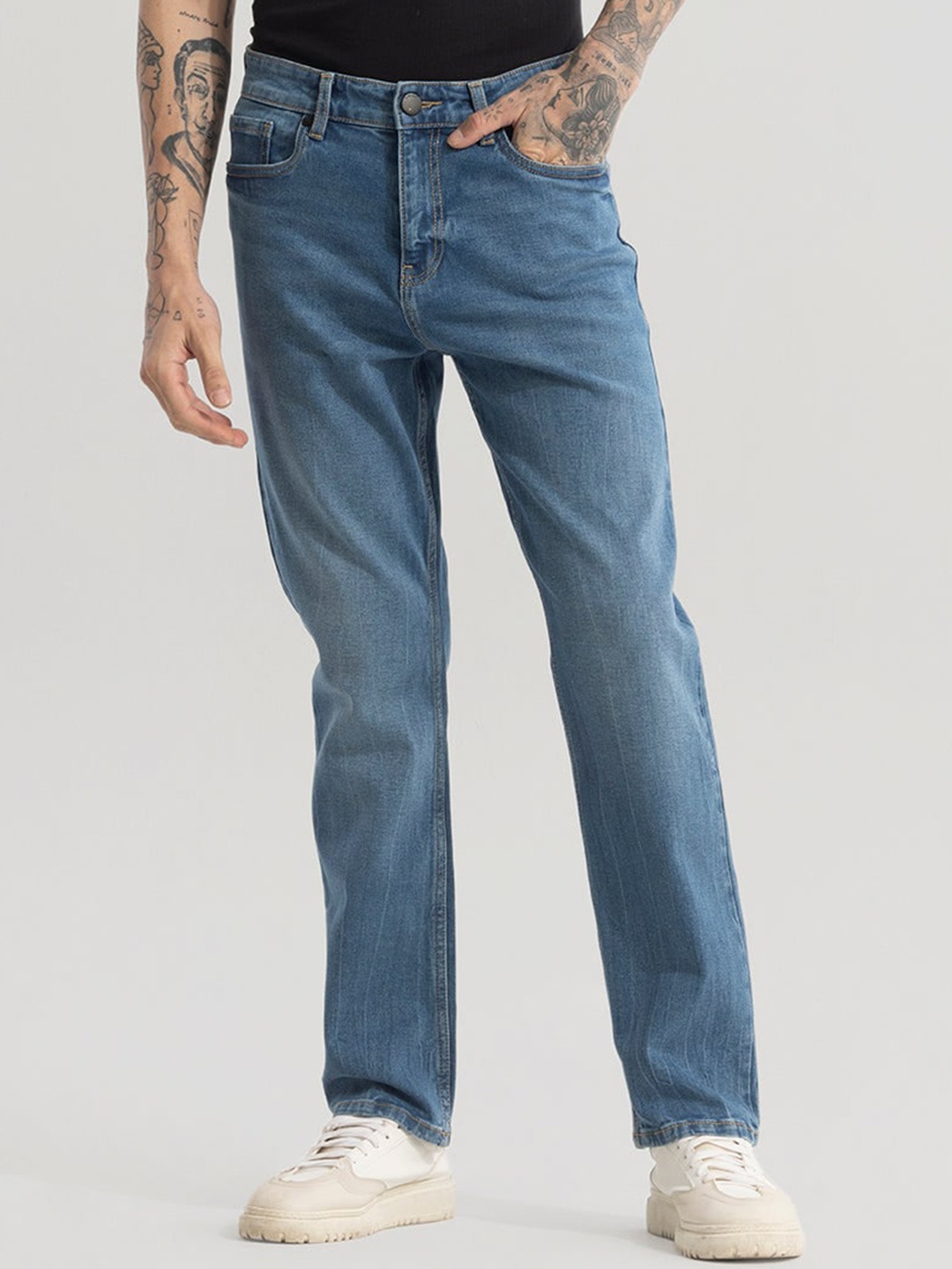 

Snitch Men Smart Slim Fit Jeans, Blue