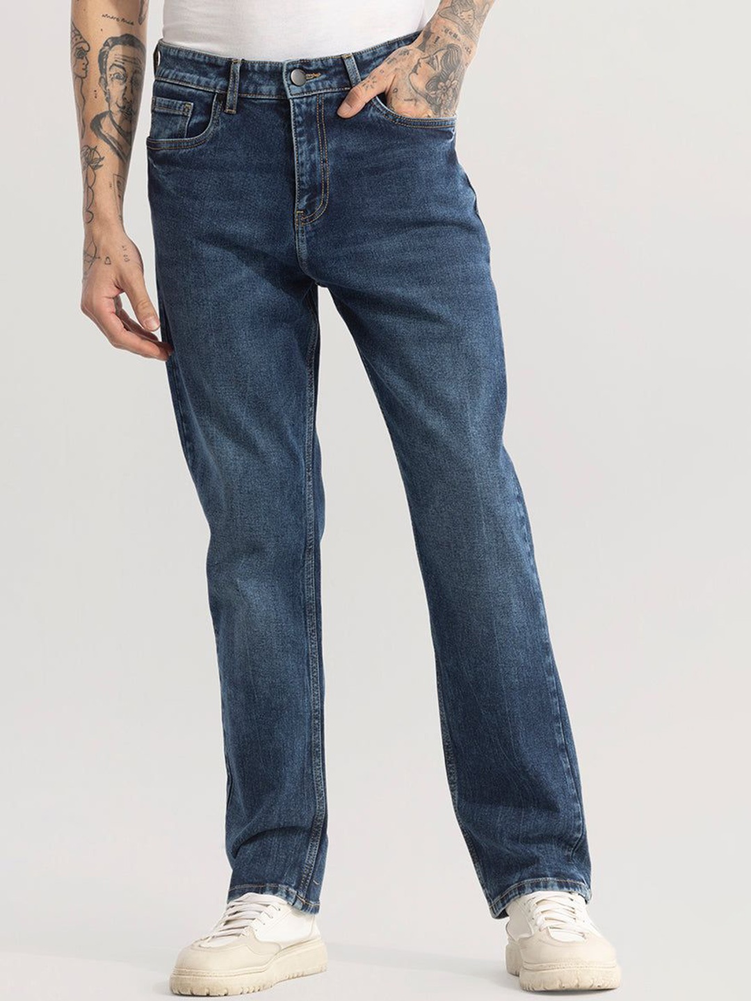 

Snitch Men Smart Slim Fit Jeans, Blue