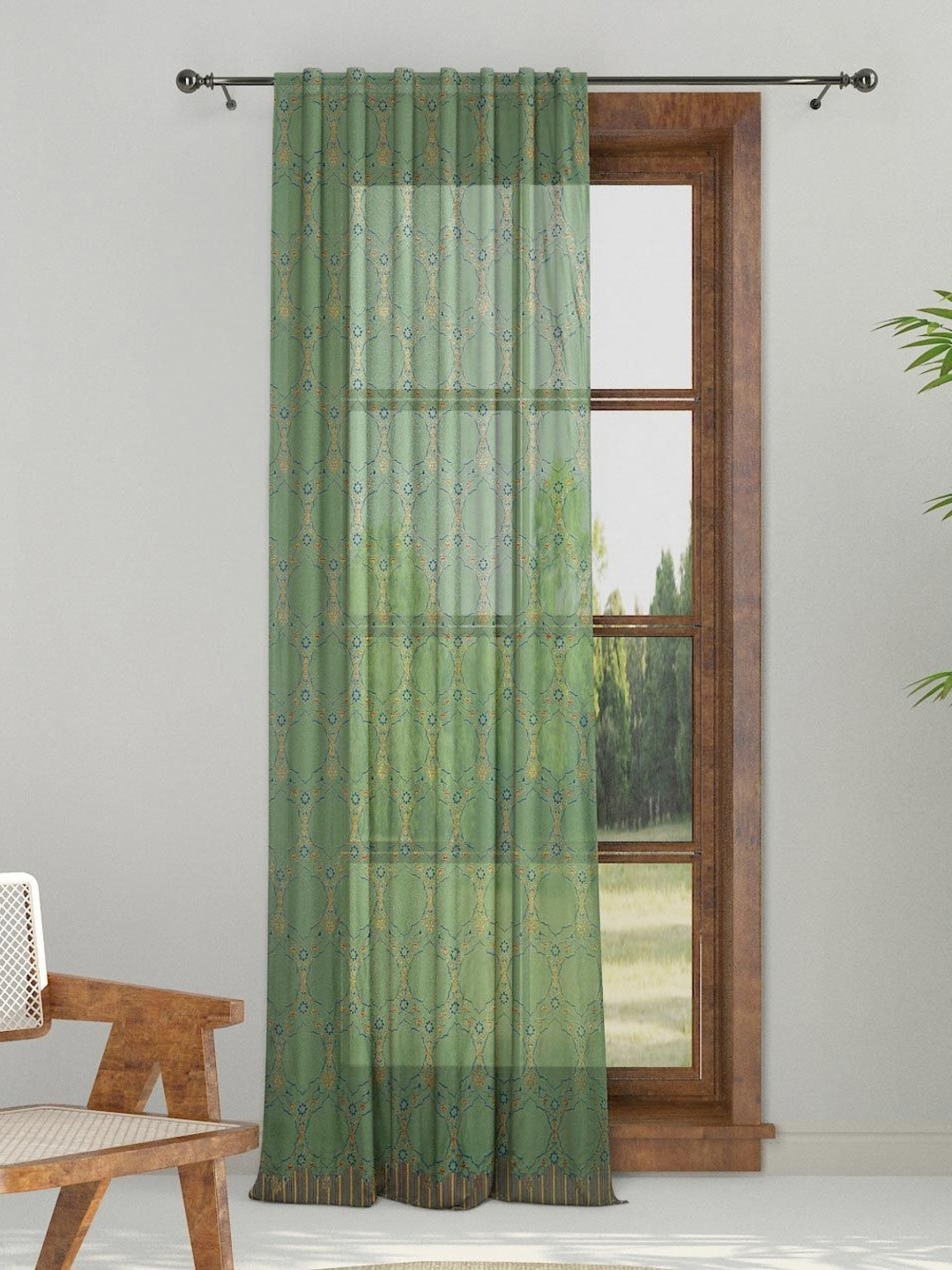

Fabindia Green Door Curtain