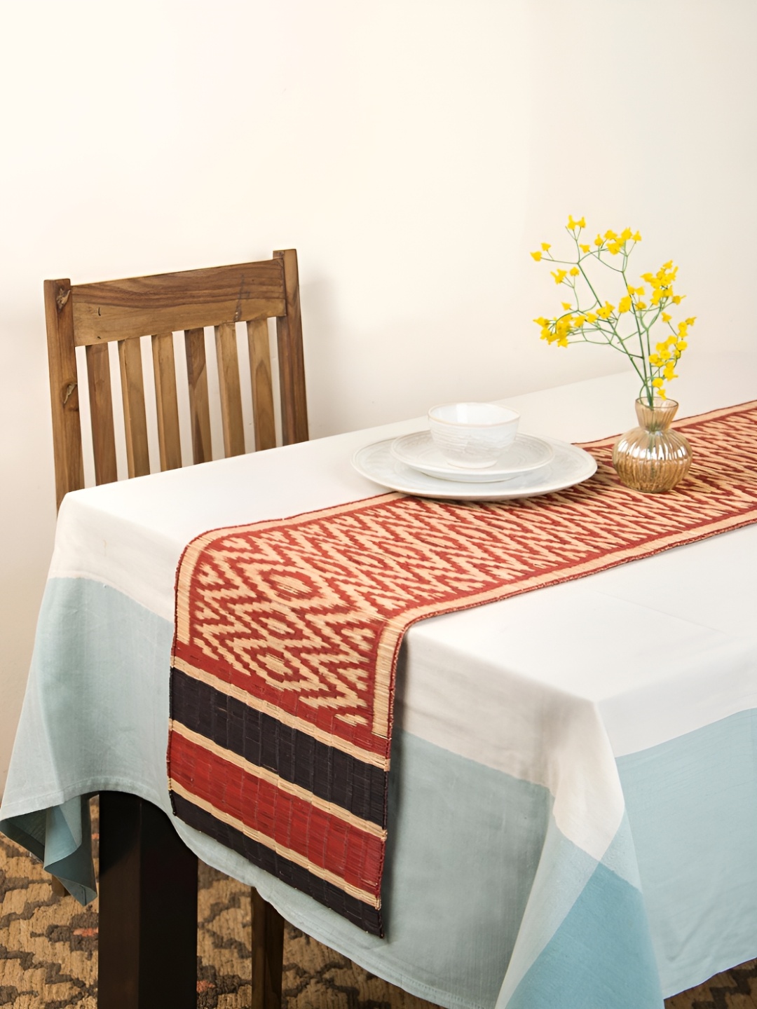 

Fabindia Beige & Red Printed Table Runners