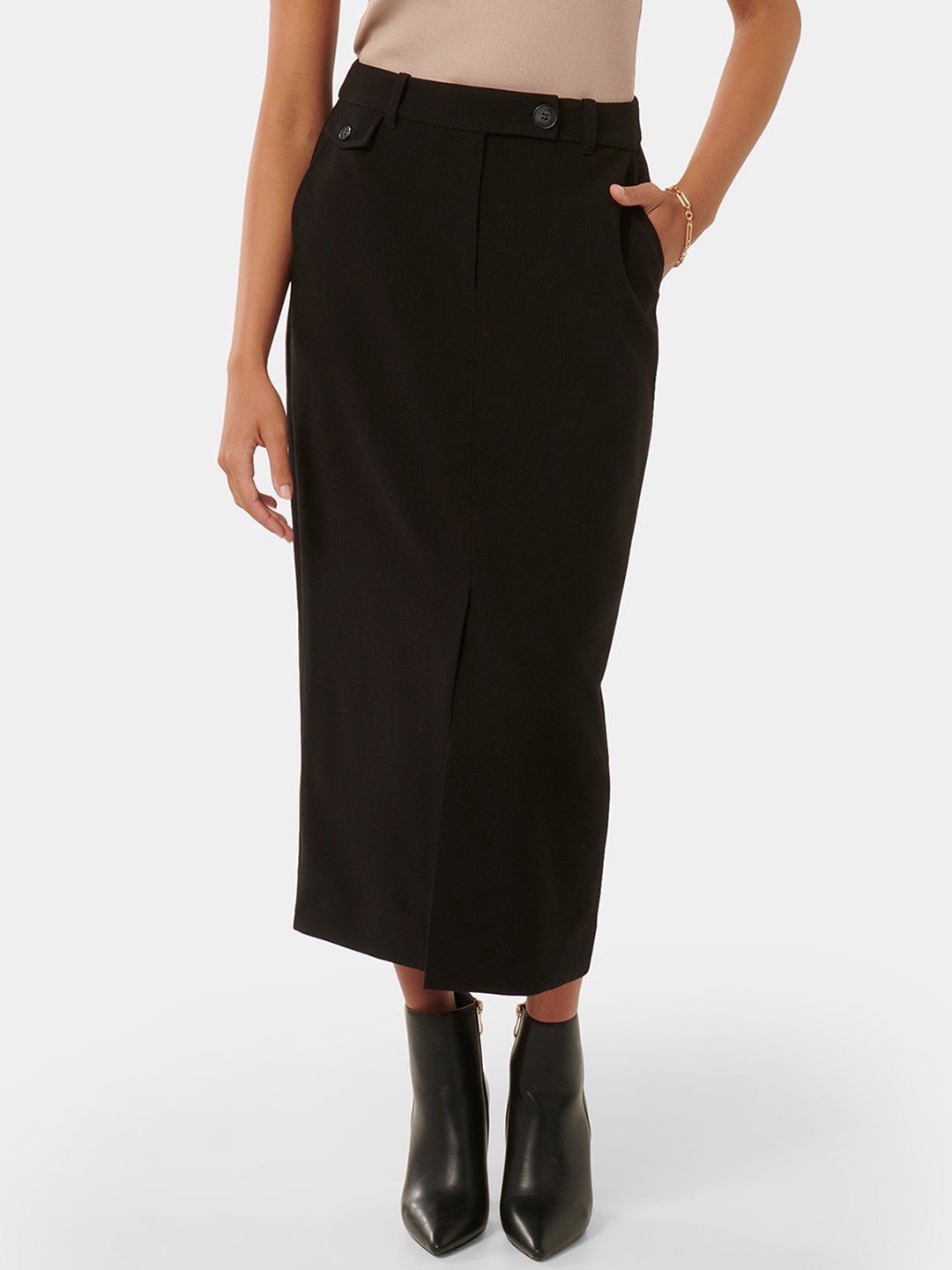 

Forever New Alyha Petite Midi Skirt, Black