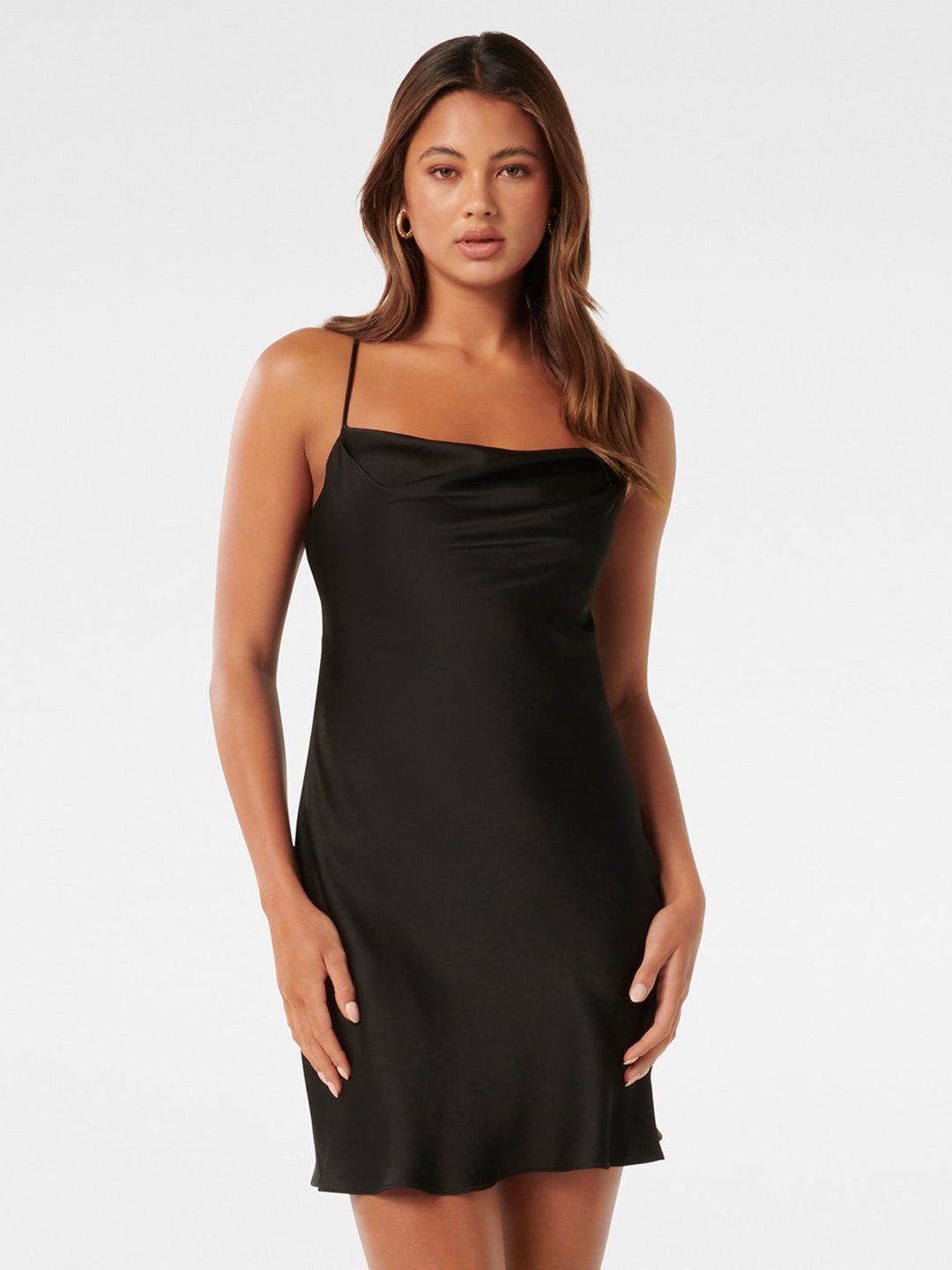 

Forever New Satin Sheath Dress, Black
