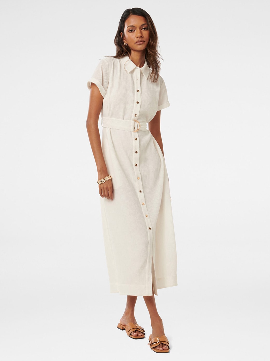 

Forever New Shirt Midi Dress, White