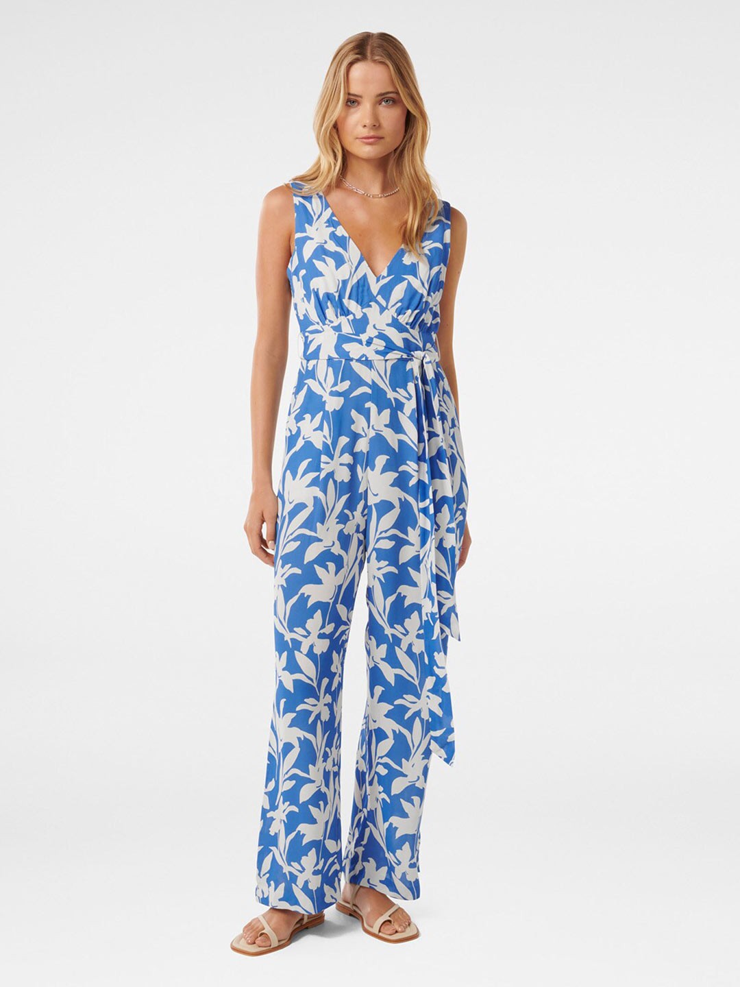 

Forever New Printed Basic Jumpsuit, White