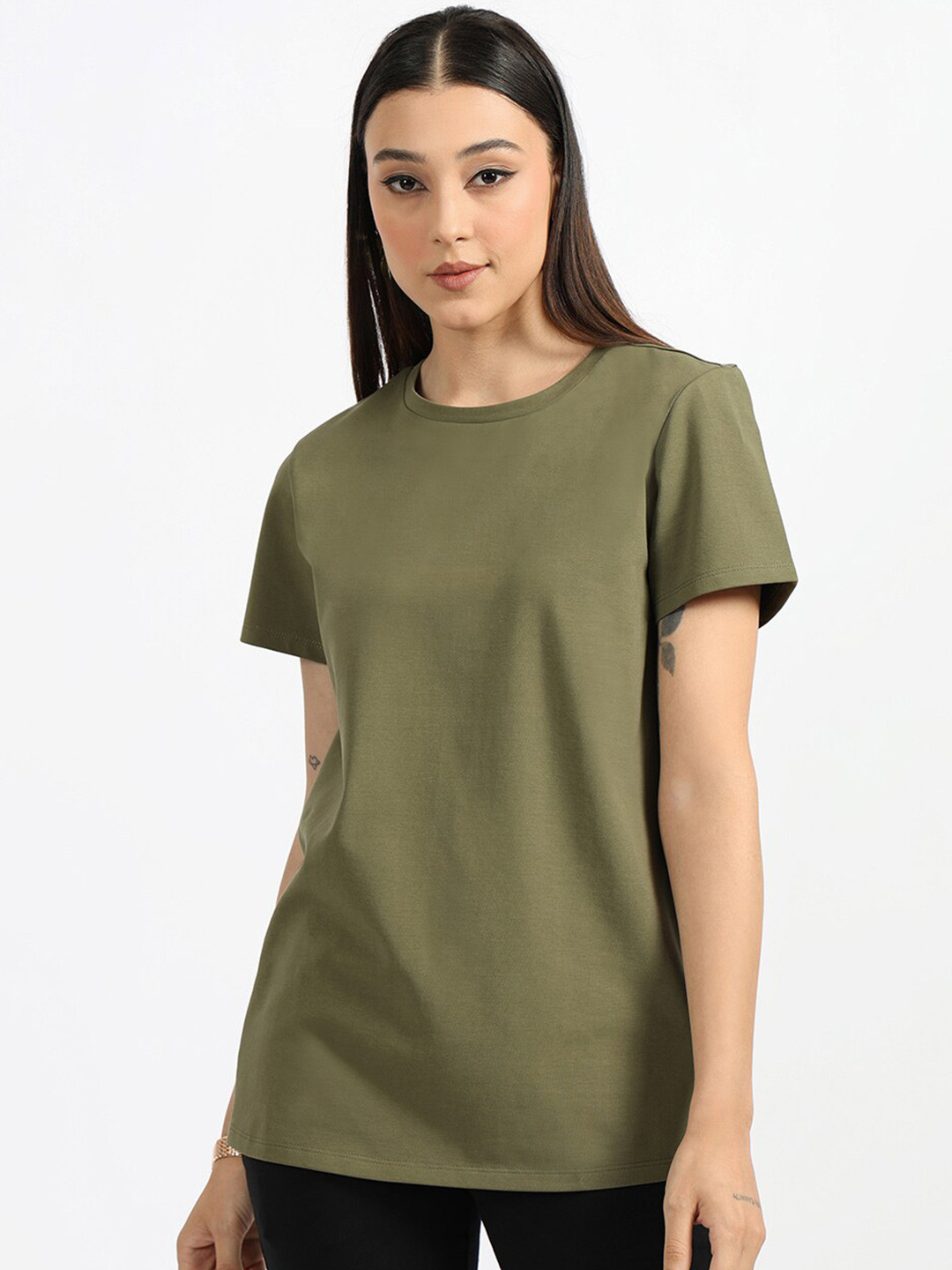 

Blissclub Women Moisture Wicking T-shirt, Olive