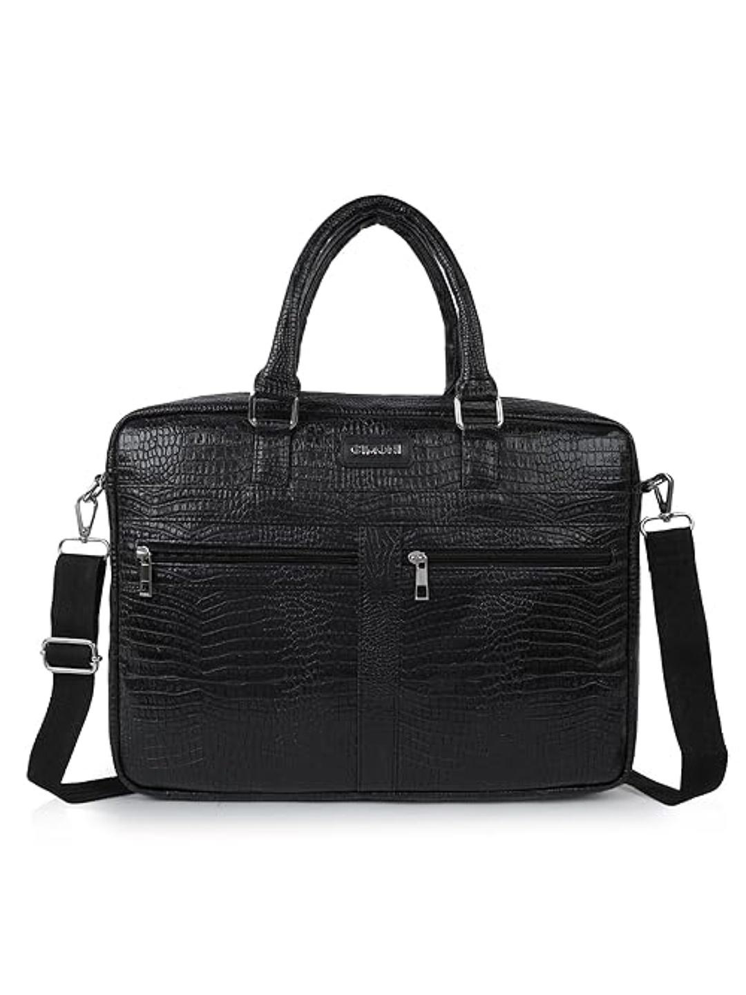 

CIMONI Unisex Textured Leather Laptop Bag Up to 16 inch, Black