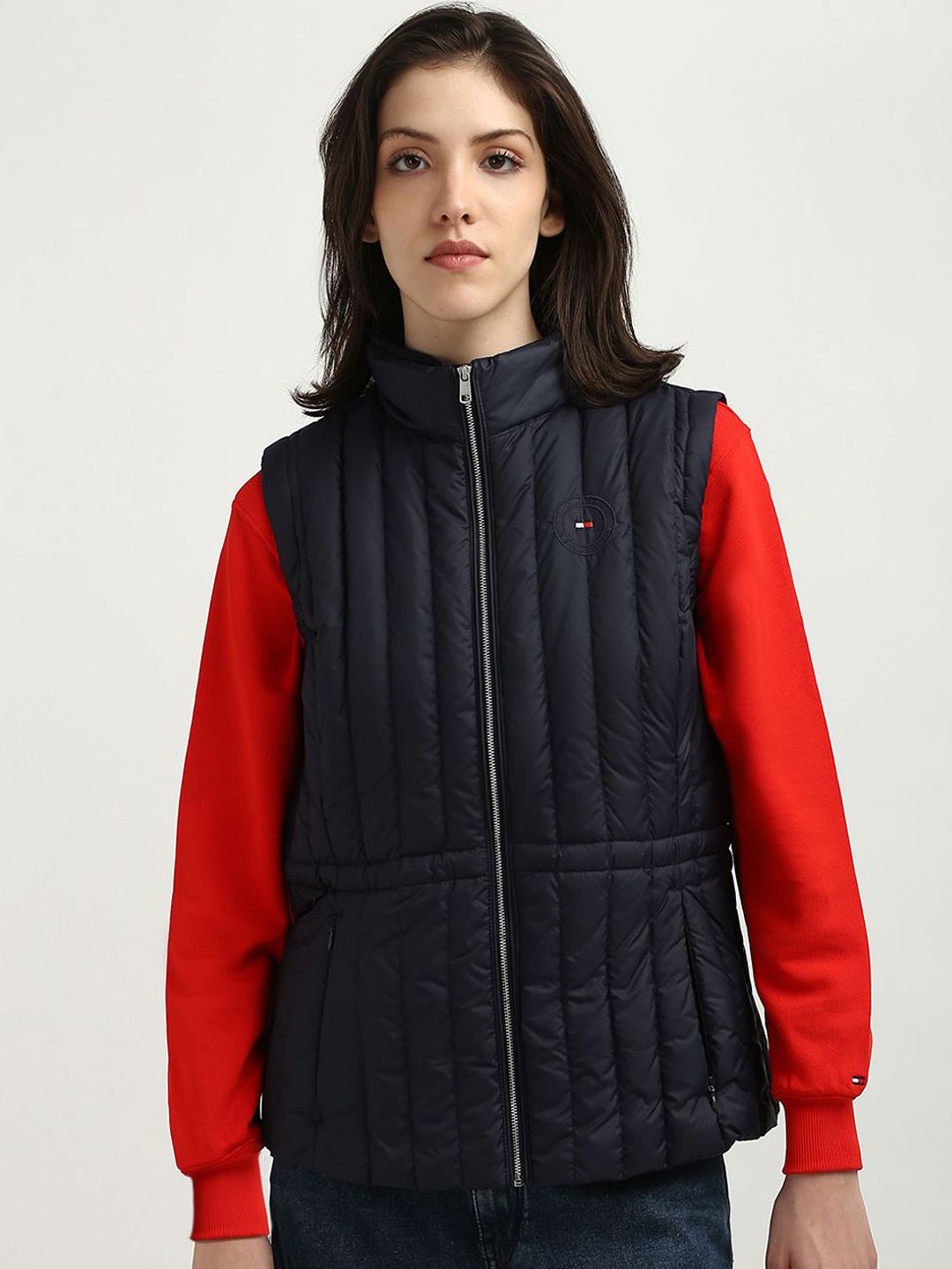 

Tommy Hilfiger Women Striped Bomber Jacket, Blue
