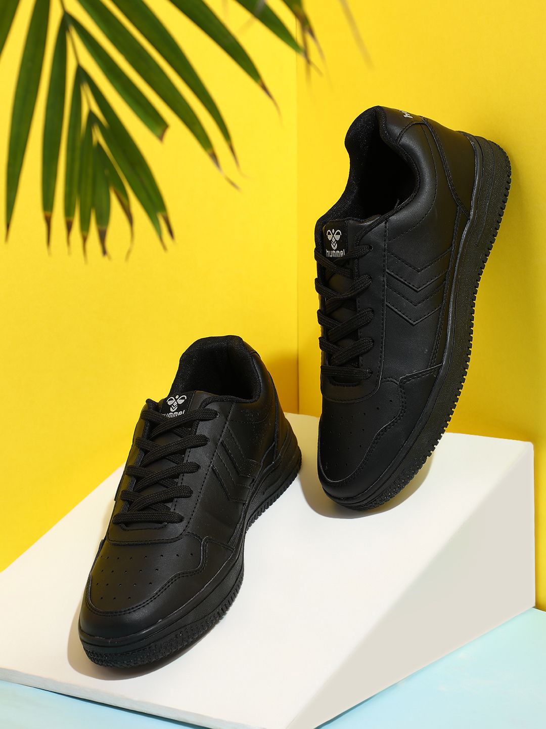 

hummel Men lace-ups PU Sneakers, Black