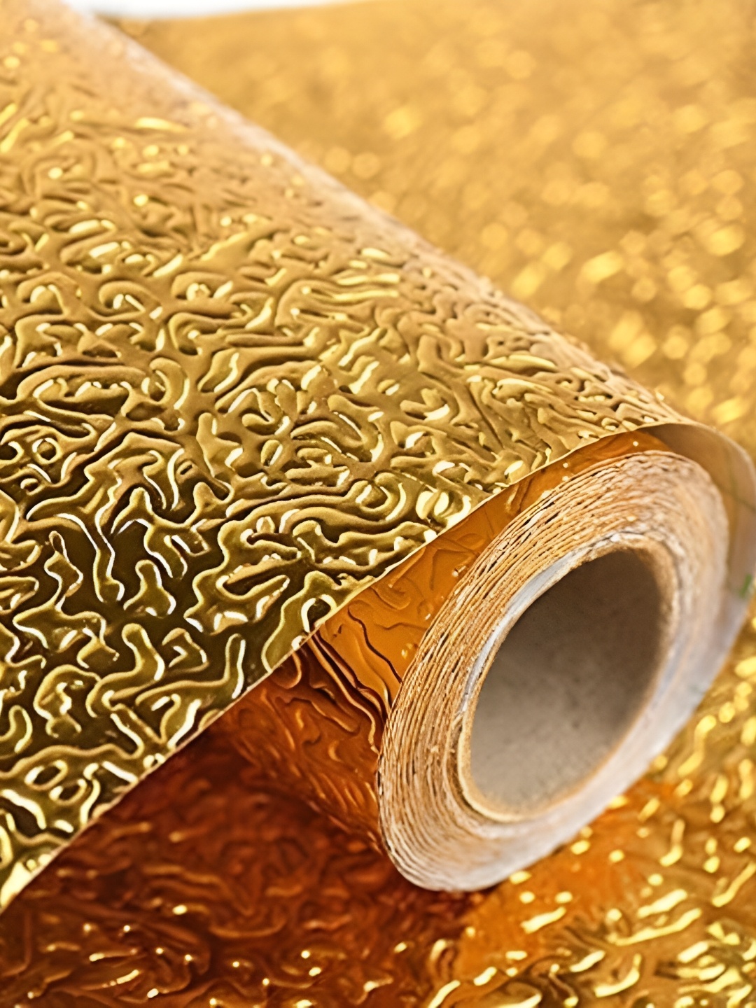 

Aura Yellow Textured Kitchen Sticker, Gold